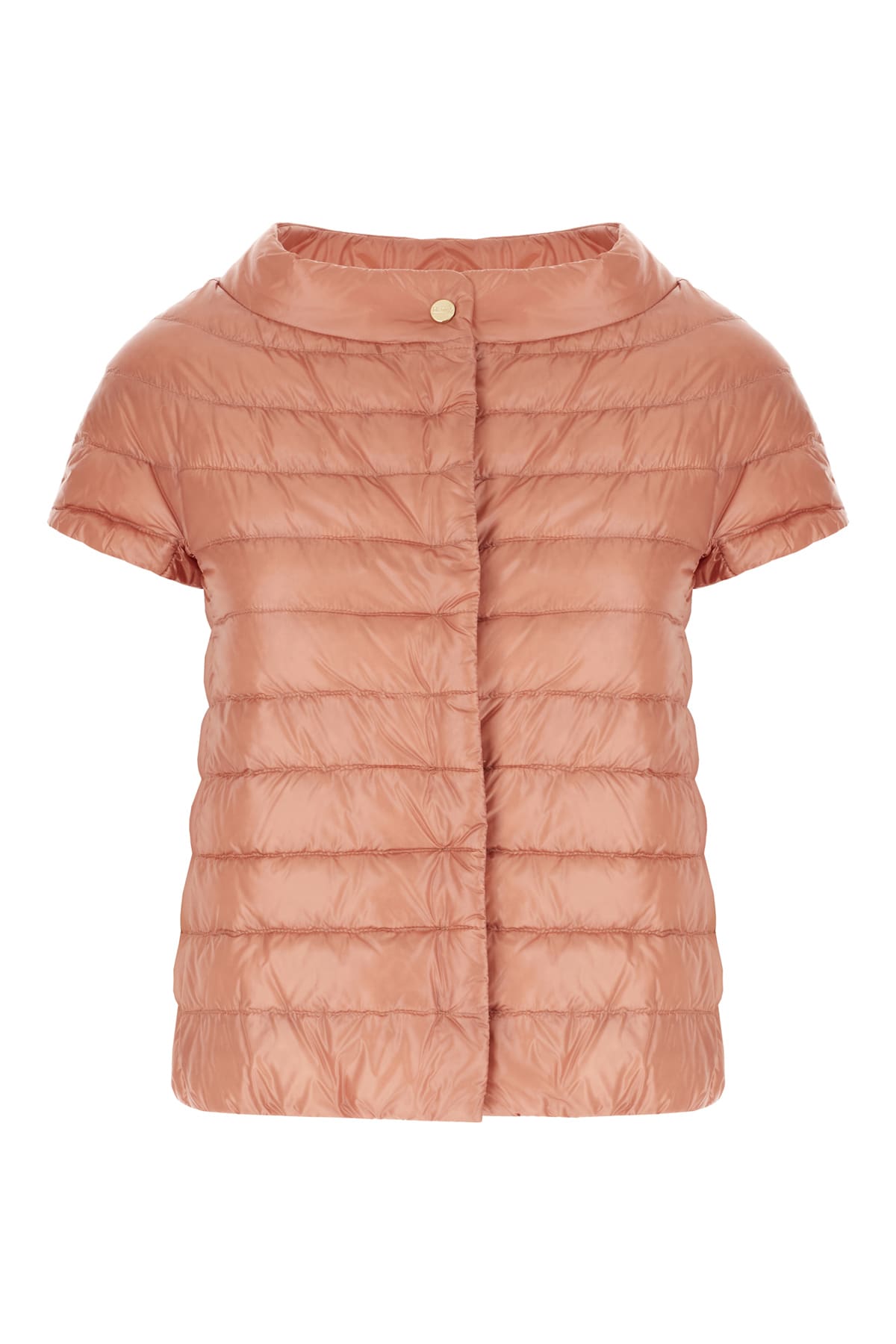Herno Pink Polyester Down Jacket In Rosa Scuro