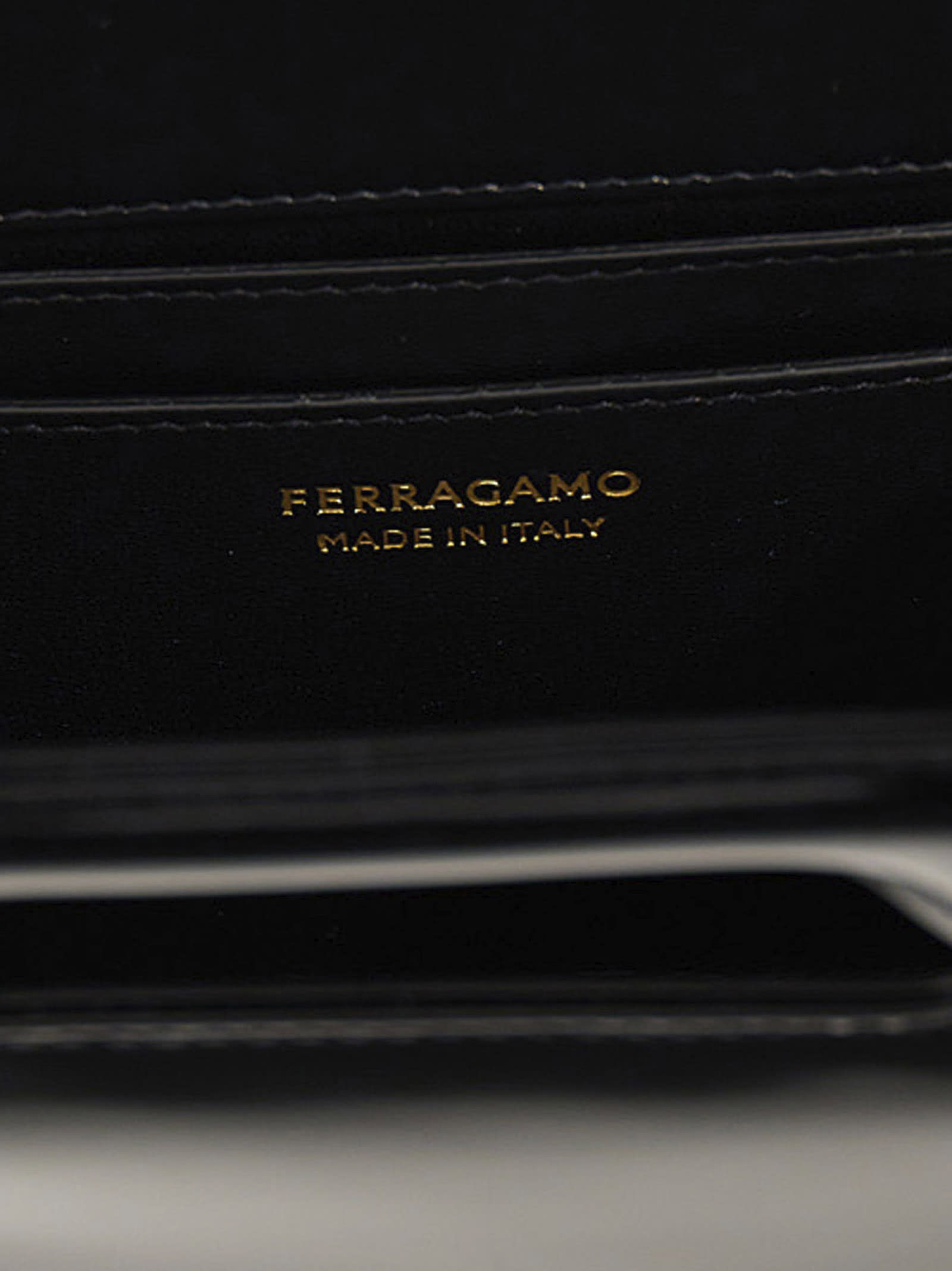 Shop Ferragamo W Cashmere Mini Handbag In Black