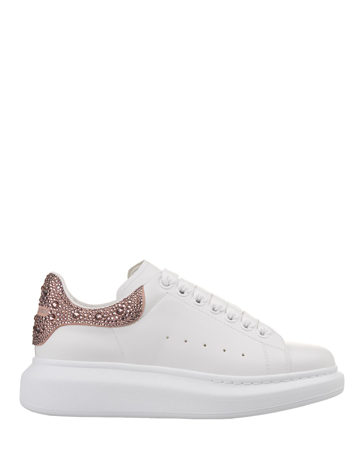 Shop Alexander Mcqueen Oversized Sneakers In White/cherry Blossom Pink