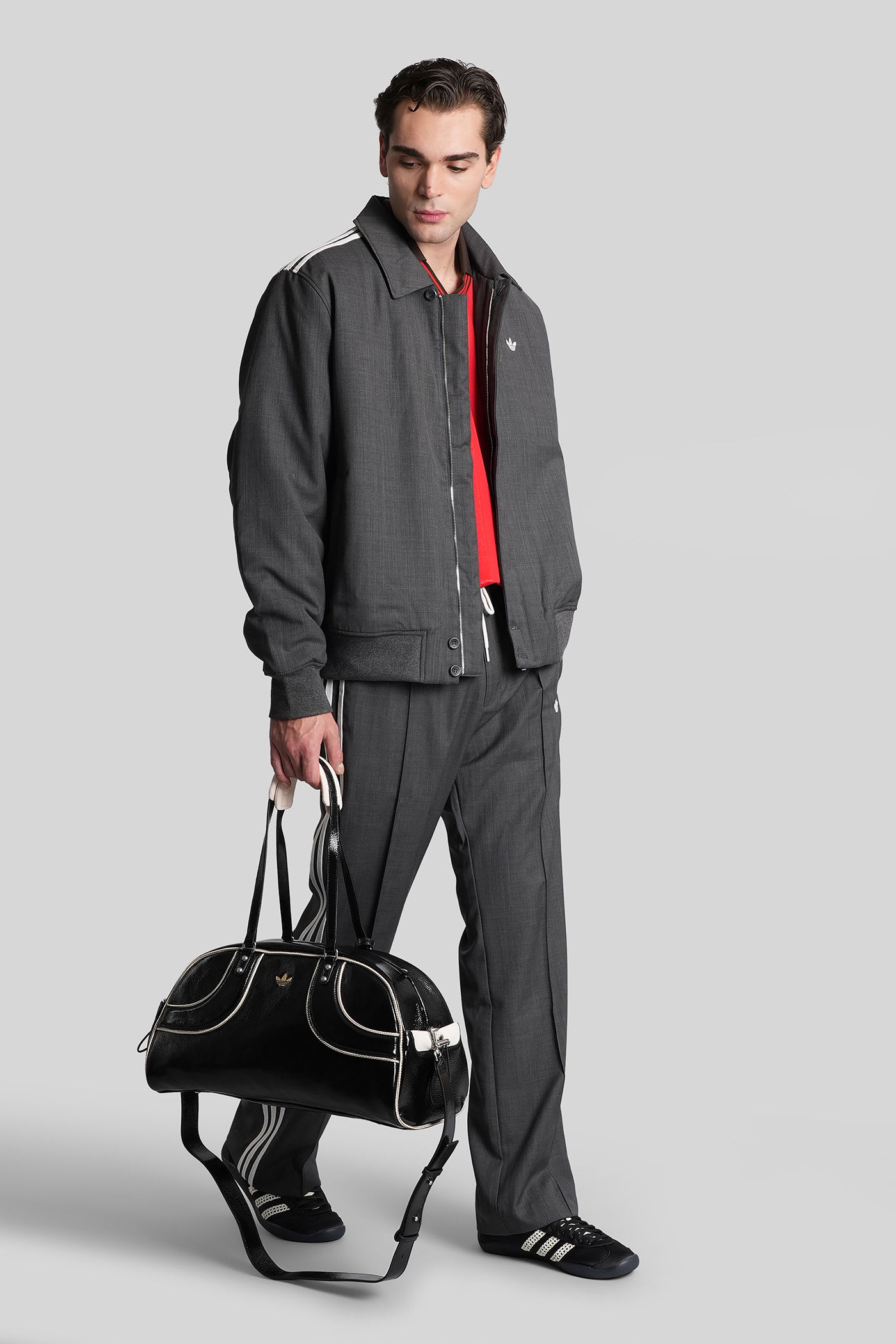 Adidas Originals By Wales Bonner Wool Blouson Casual Jacket In Grey Polyester In Gray