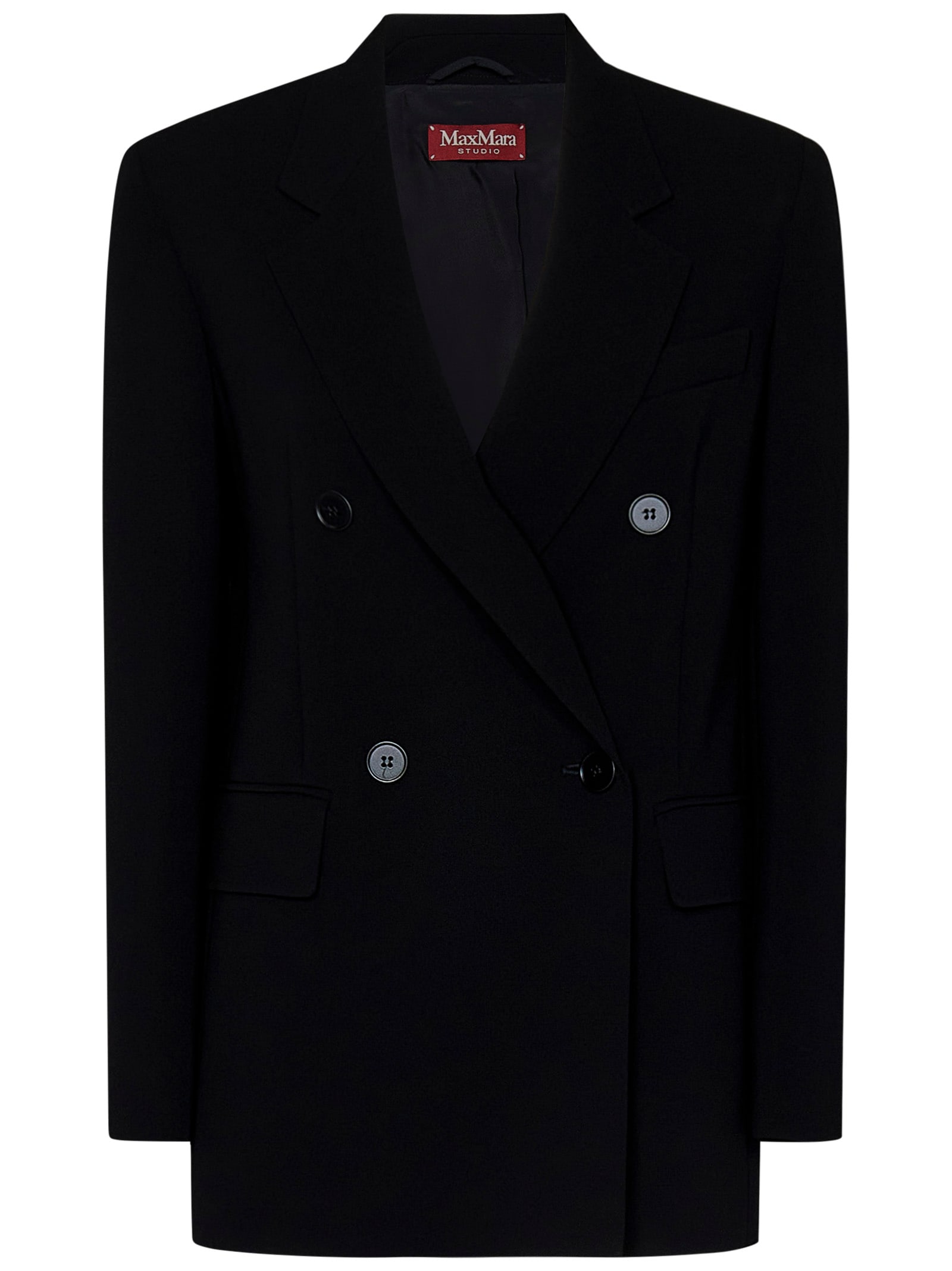 Shop Max Mara Maxmara Studio Mirella Blazer In Black