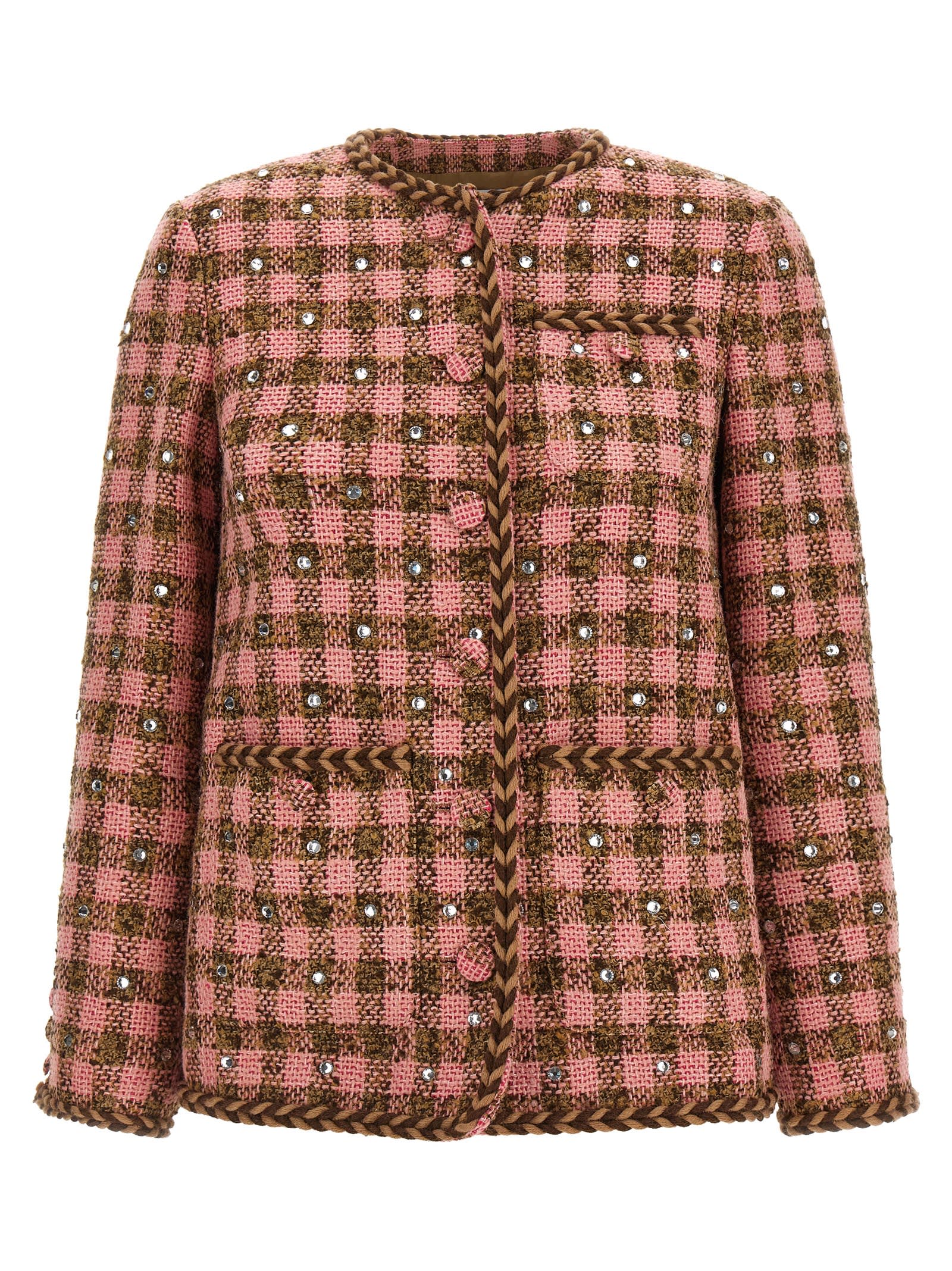Giuseppe Di Morabito Rhinestone Blazer Jacket In Multi