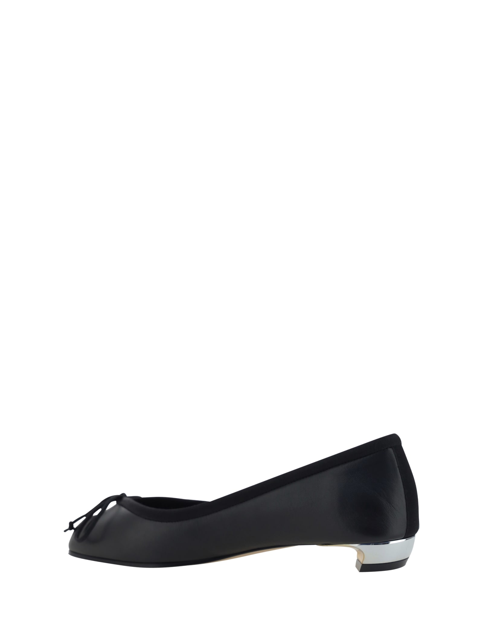 Shop Alexander Mcqueen Ballerinas In Black/silver/gold