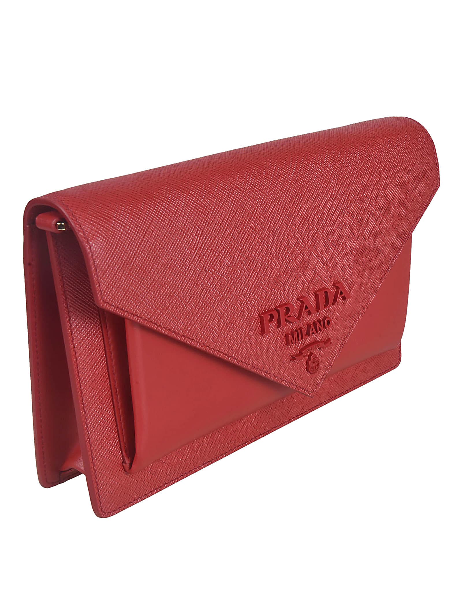 prada red clutch