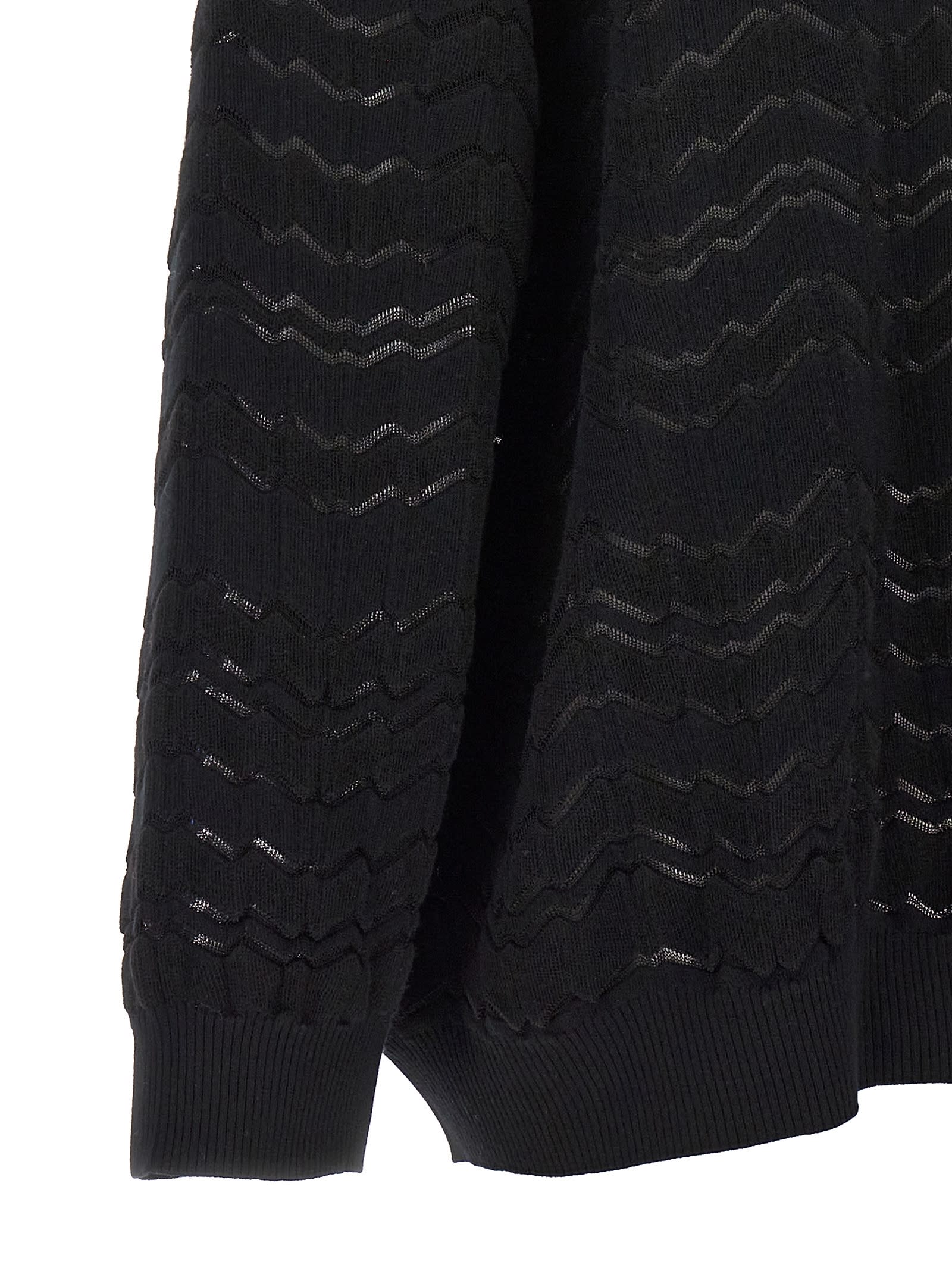 Shop Missoni Zig Zag Sweater In Nero