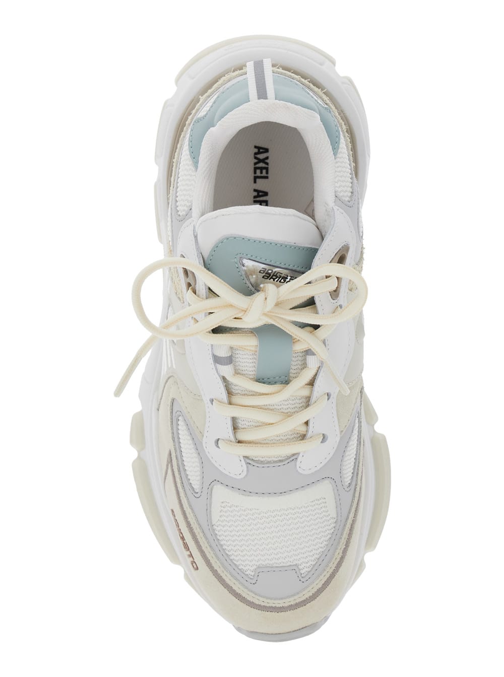 AXEL ARIGATO SPHERE RUNNING MULTICOLOR SNEAKERS WITH CHUNKY SOLE AND LOGO ON TONGUE IN LEATHER AND FABRIC BLEND W