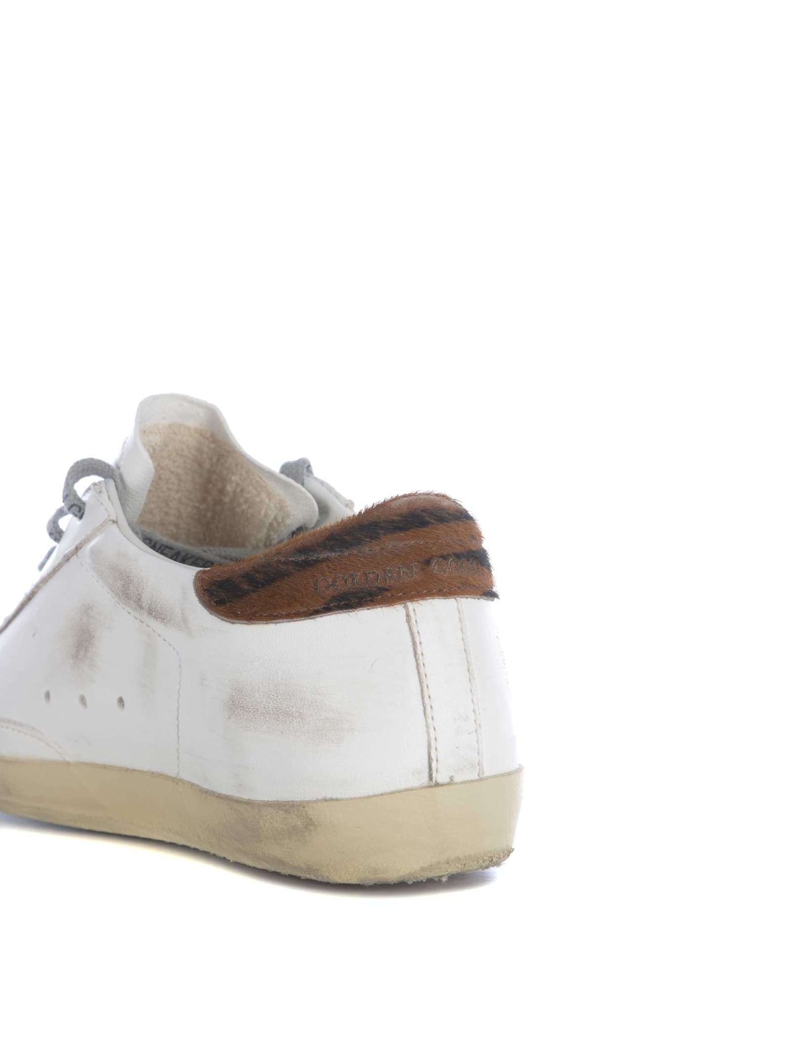 Shop Golden Goose Sneakers  Super Star In Leather In White