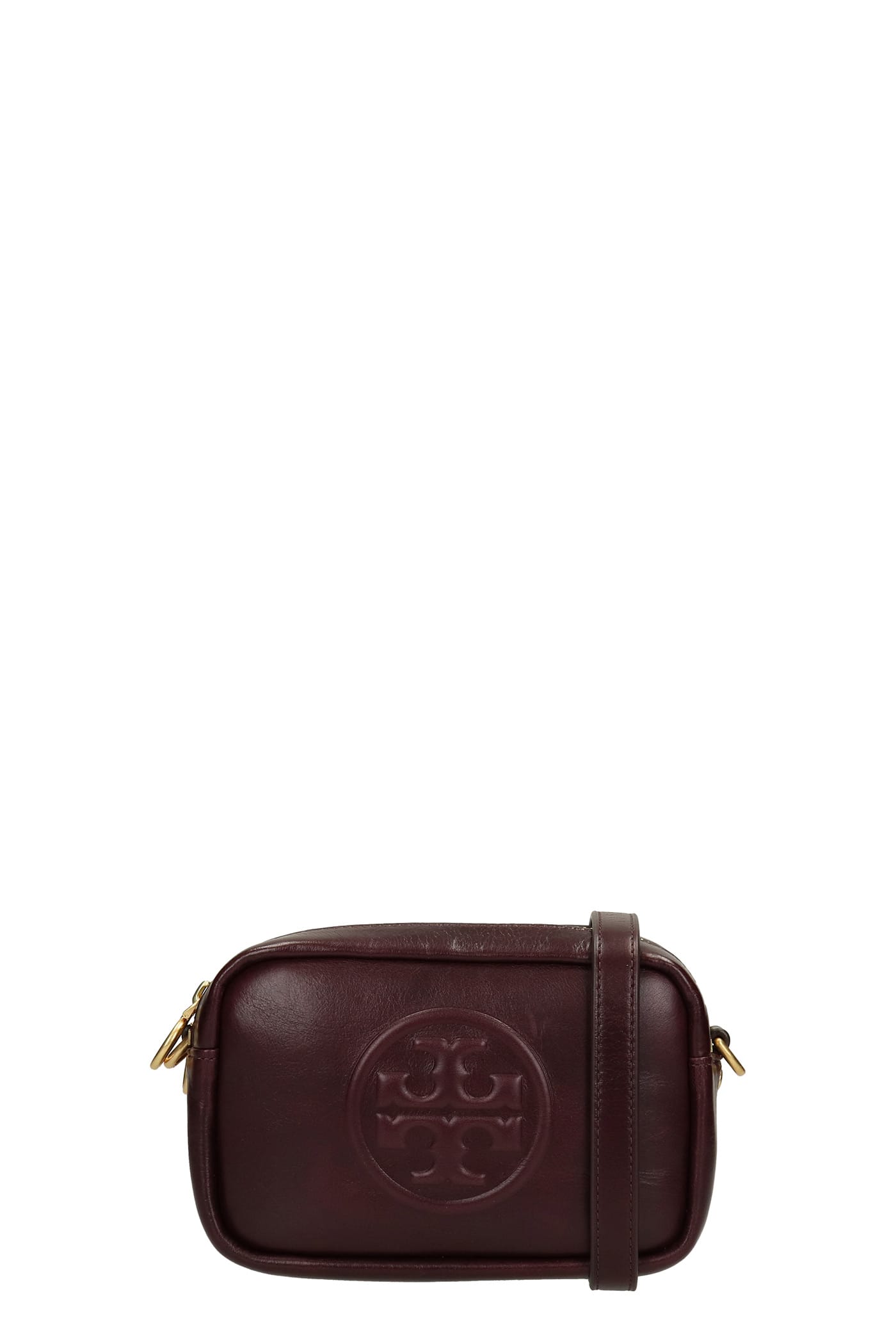 Tory Burch Perry Bomber Shoulder Bag In Bordeaux Leather