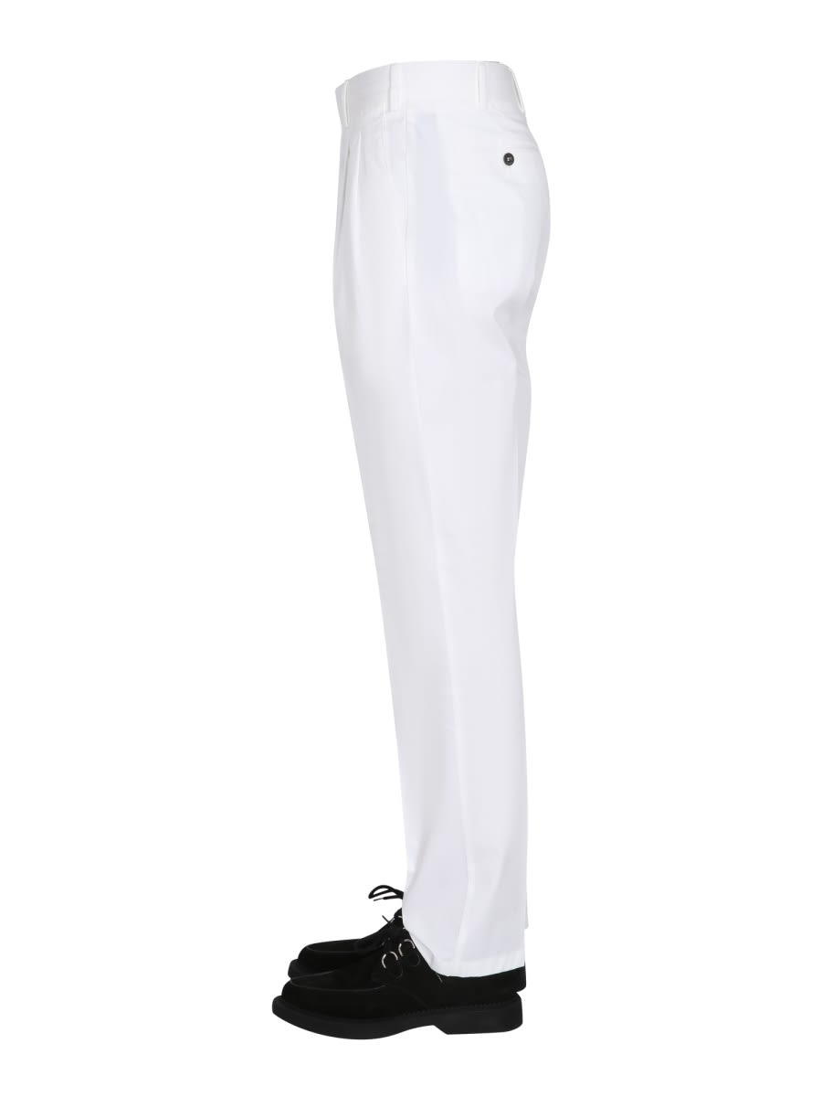 Shop Lardini Poplin Pants In White