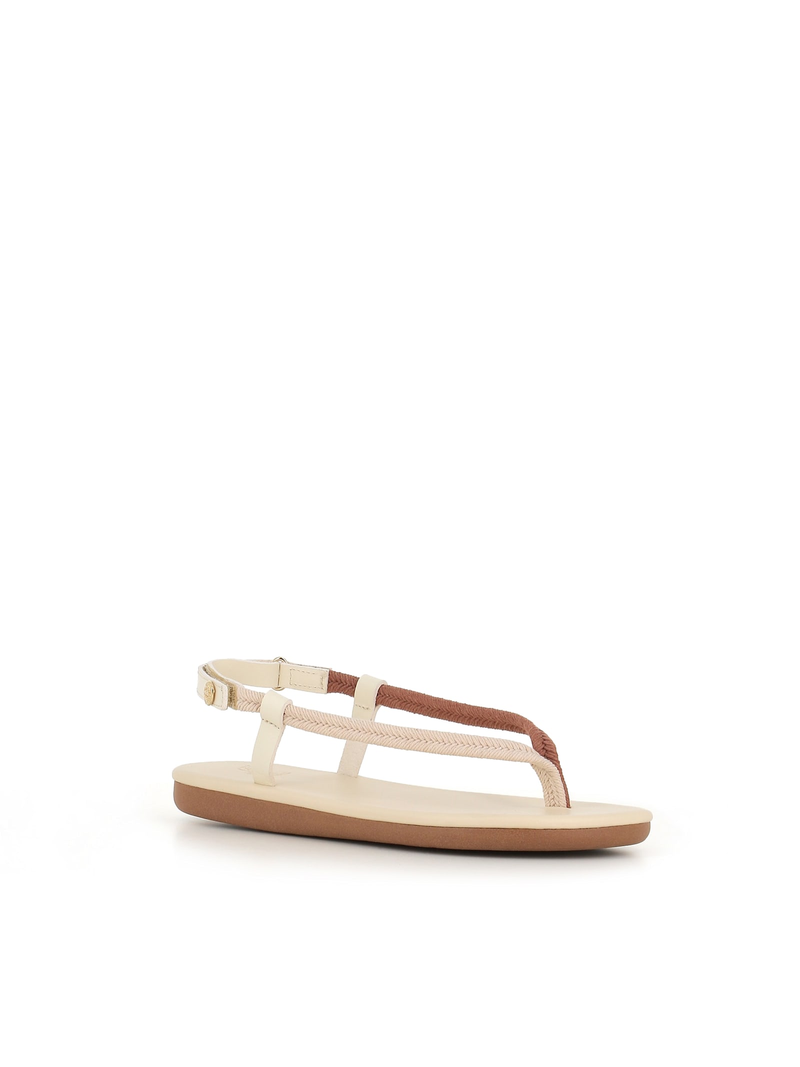 Ancient Greek Sandals Flat Sandals In Cuoio/bianco