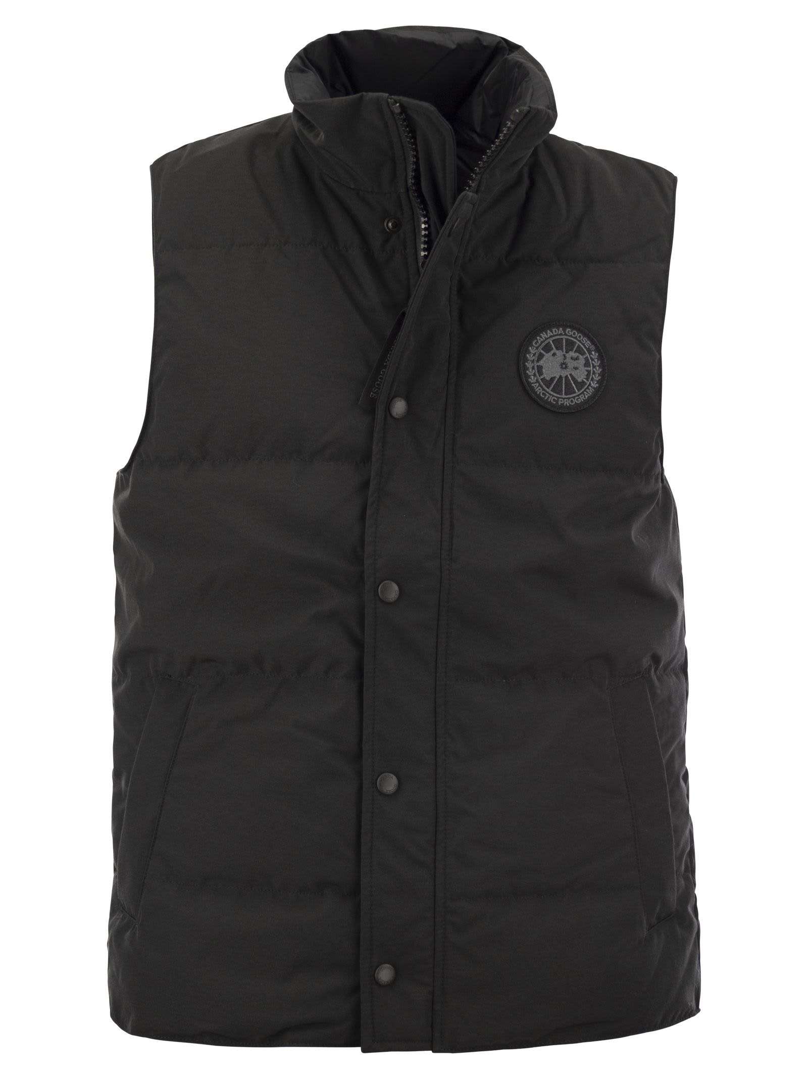 garson Black Cotton Blend Vest