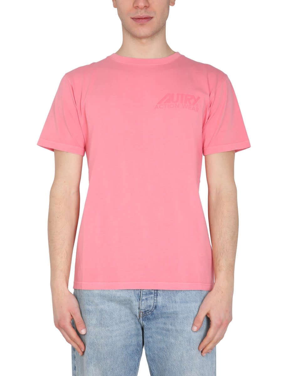 Shop Autry Sunburnt T-shirt In Pink
