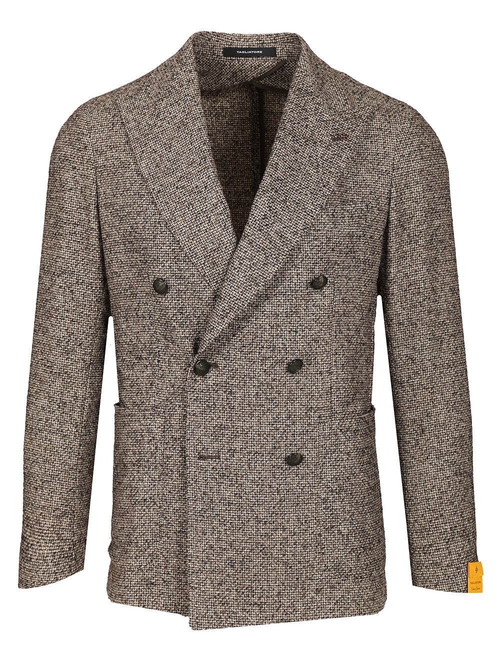 Tagliatore Montecarlo Doppio Petto Boucle Jackets Grey In Brown