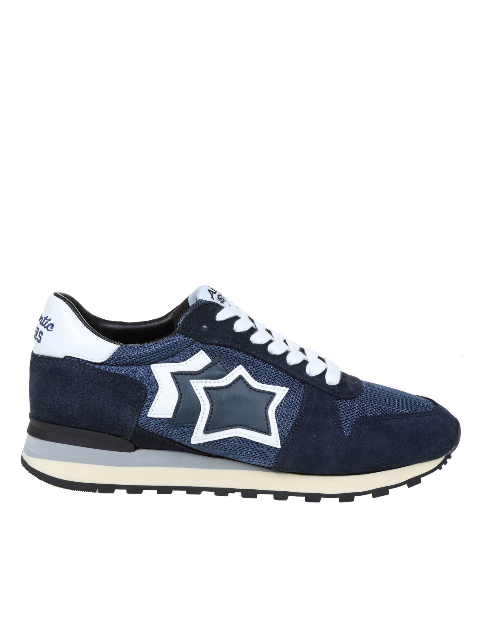 Atlantic Stars Argo Sneakers In Suede And Canvas Color Blue