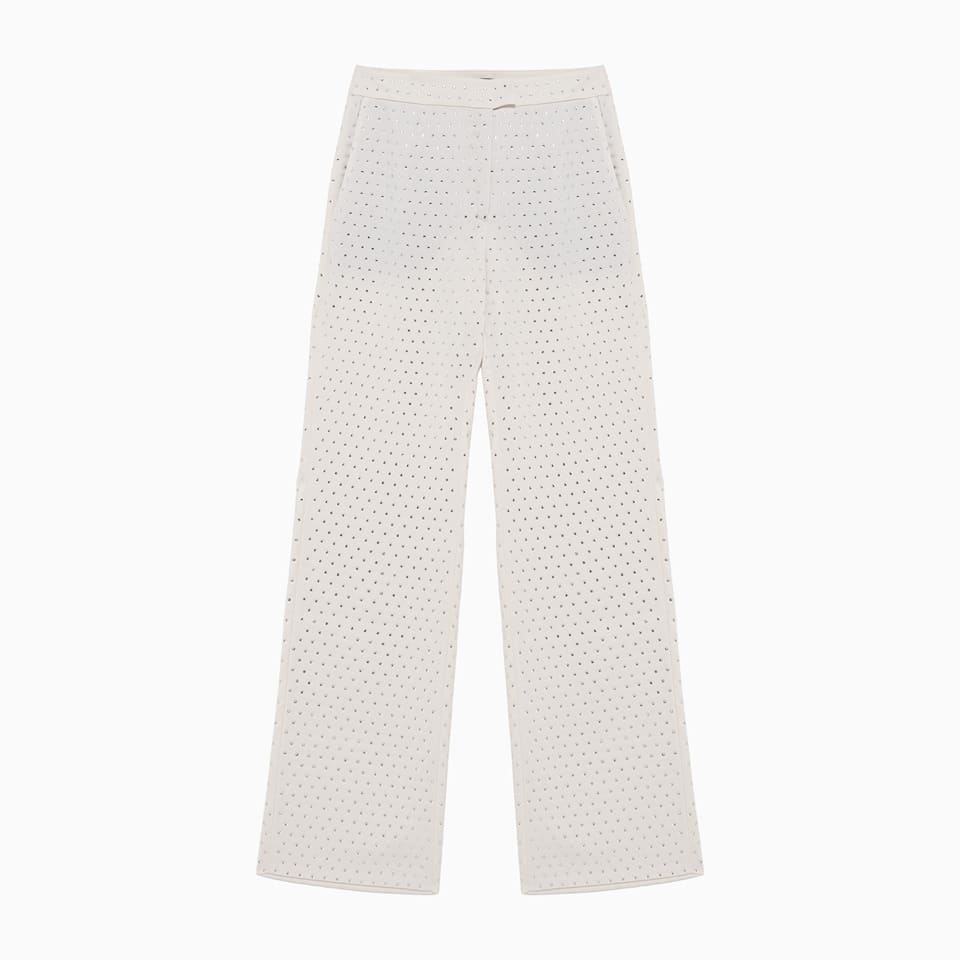 The Andamane Gladys Crystal Pants In Off White