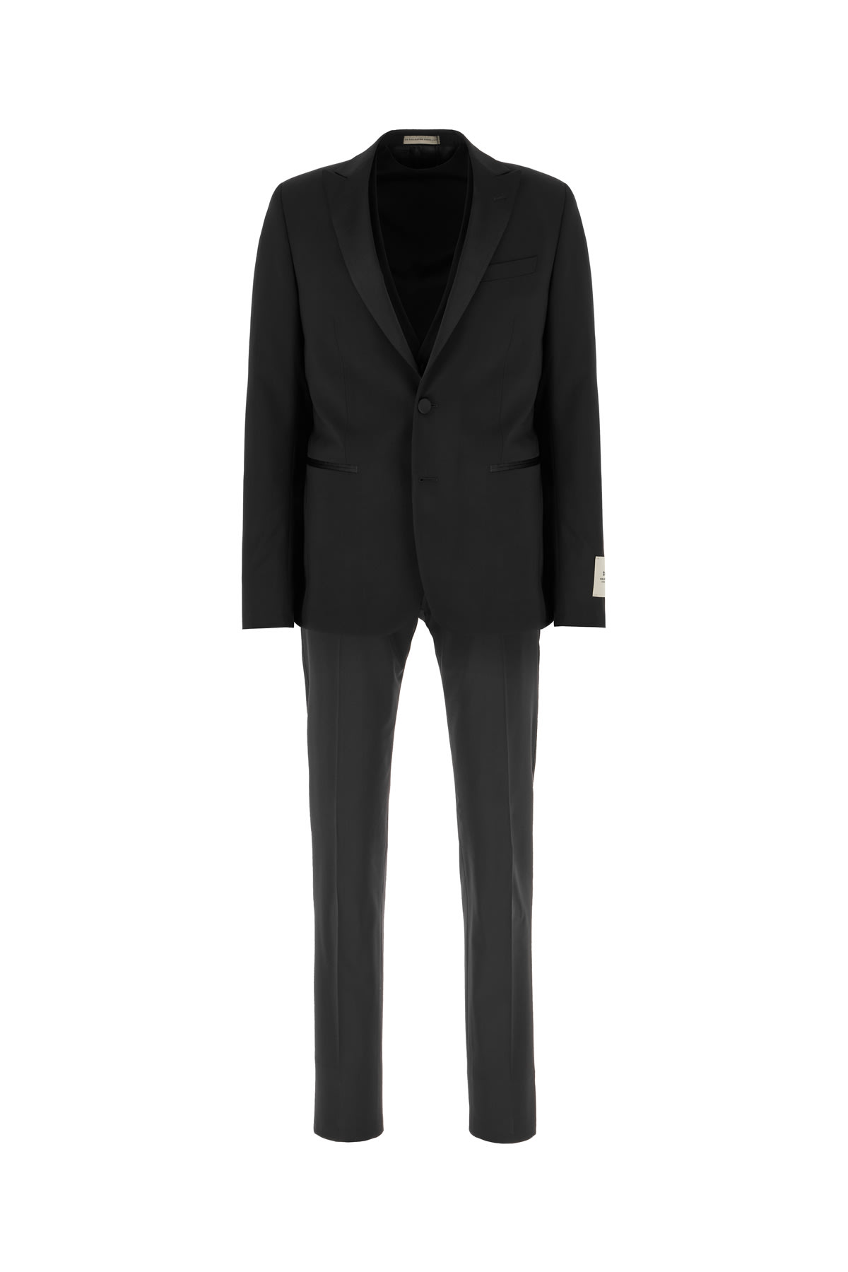 Black Stretch Wool Suit