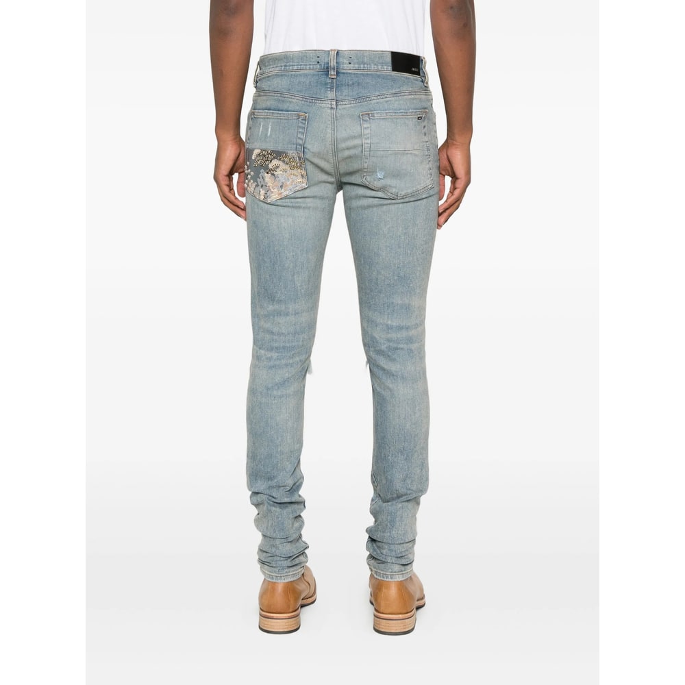 Amiri Denim Skinny Jeans In Blue
