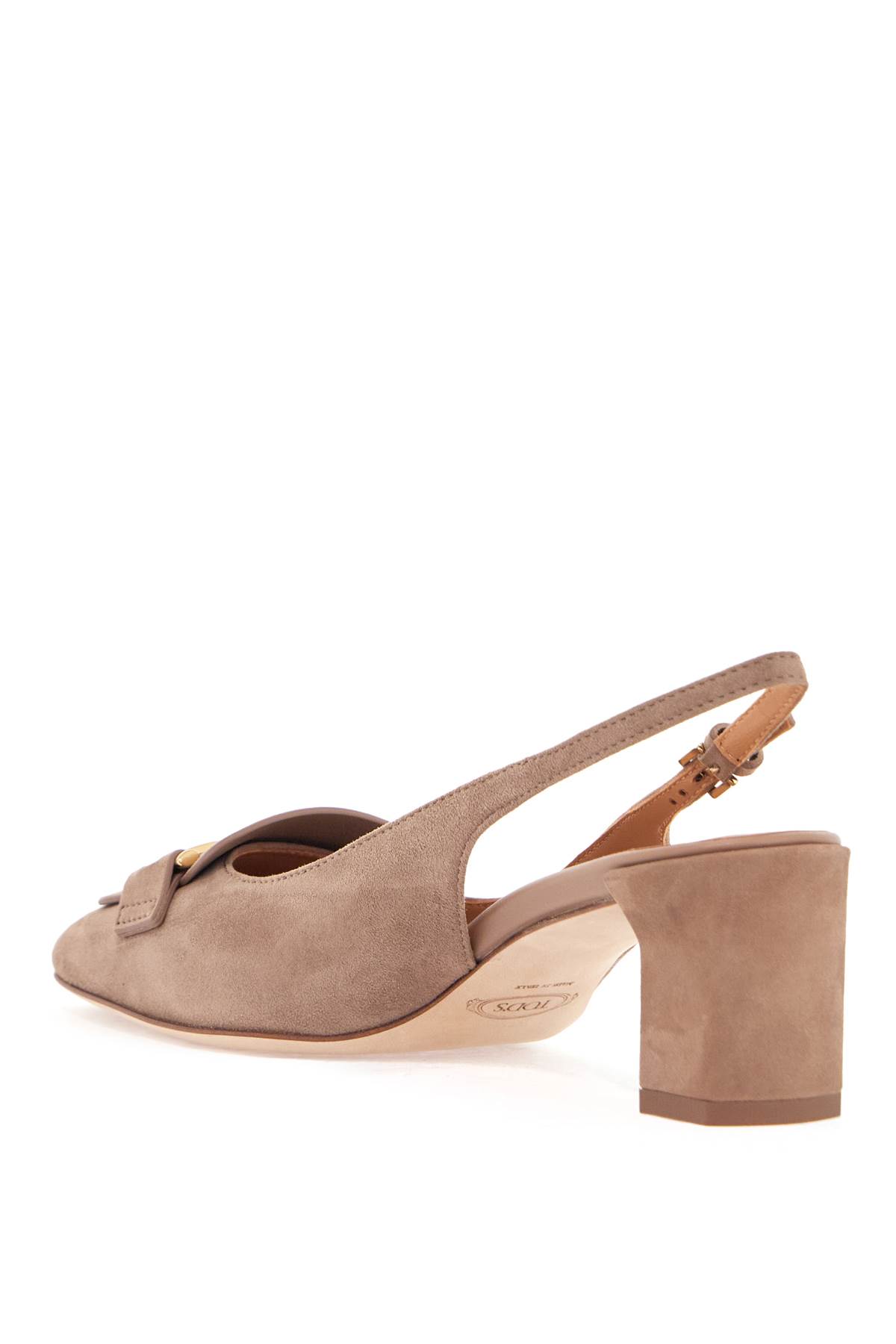 Tod's Cappuccino Goat Leather Pumps With Metal Bar In Cappuccino (beige)