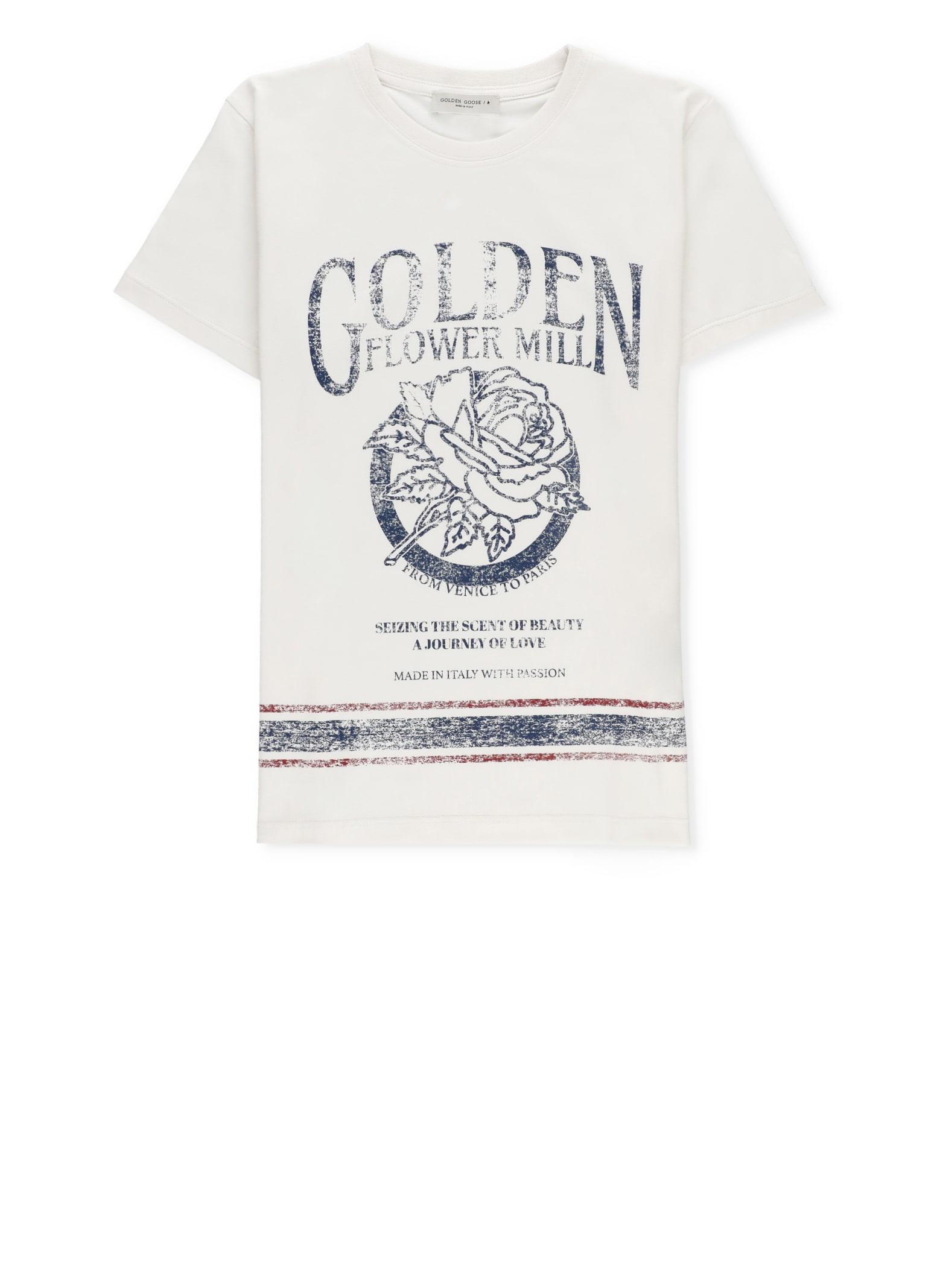 Shop Golden Goose Journey T-shirt In White