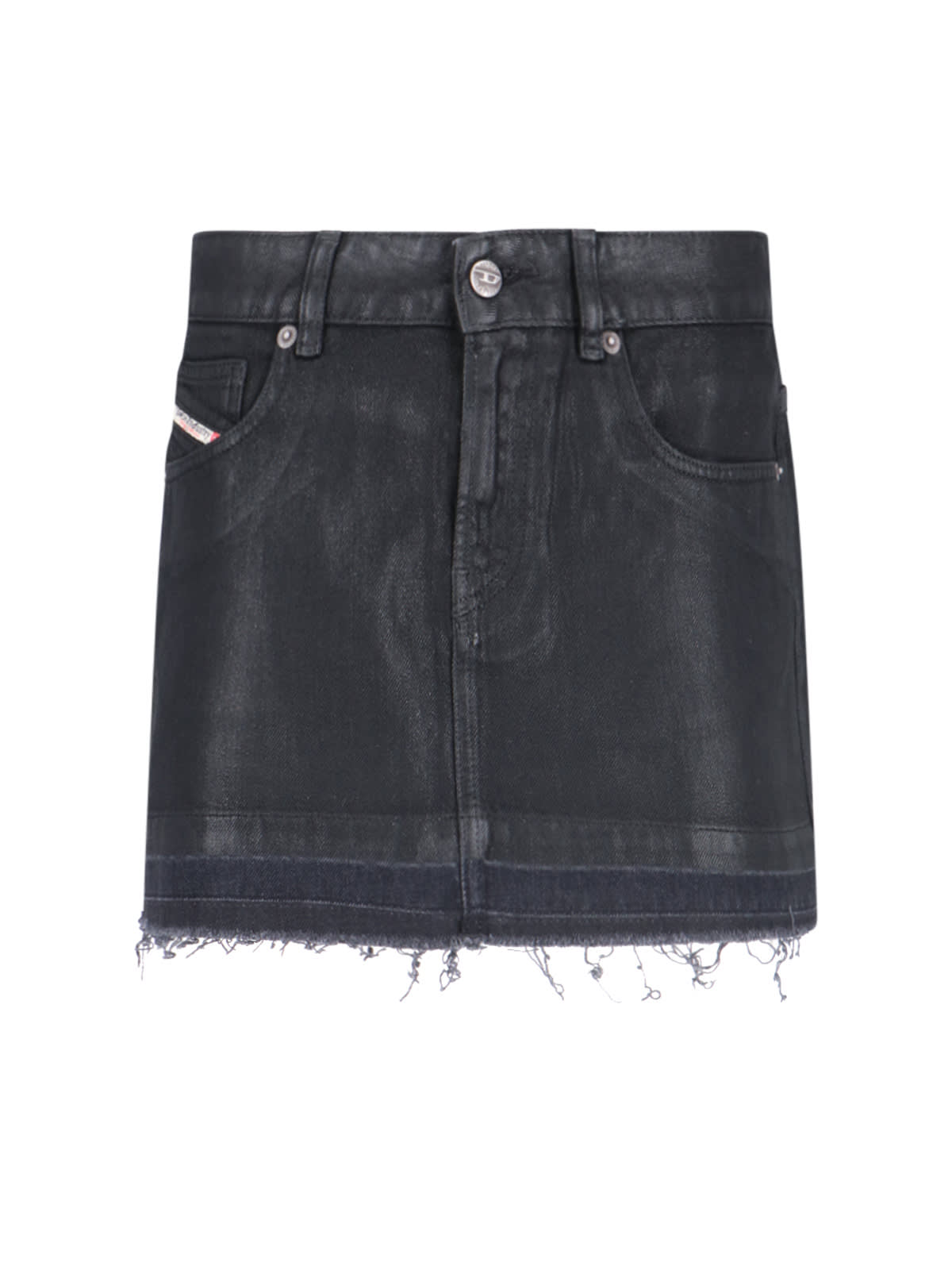 Shop Diesel Mini Skirt De-ron In Black