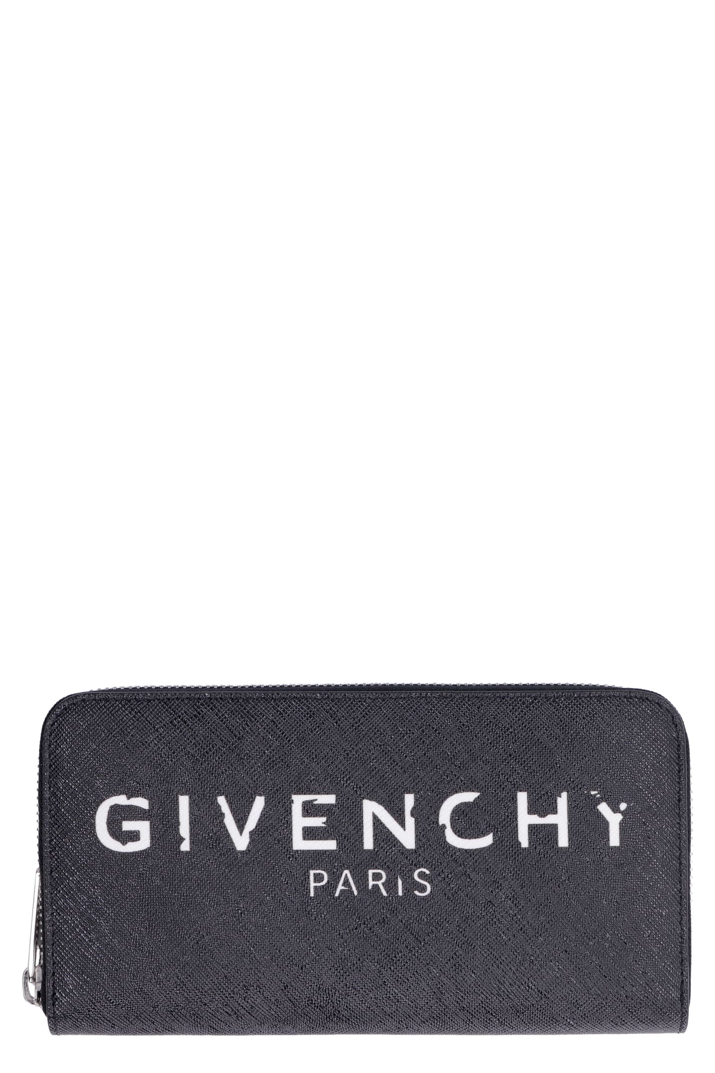 GIVENCHY LOGO PRINT ZIP-AROUND WALLET,11209373