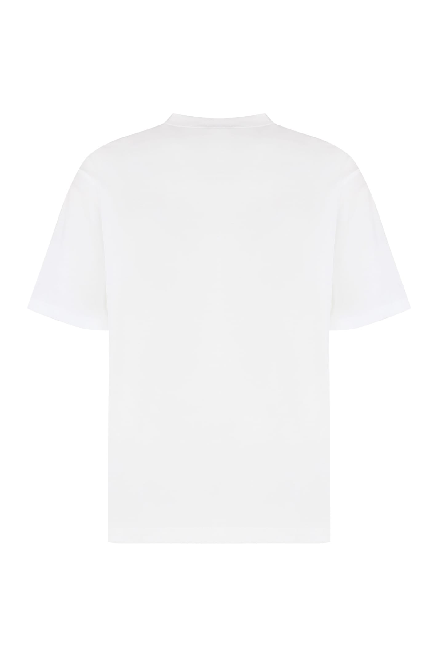 Dolce & Gabbana Cotton Crew-neck T-shirt In Bianca