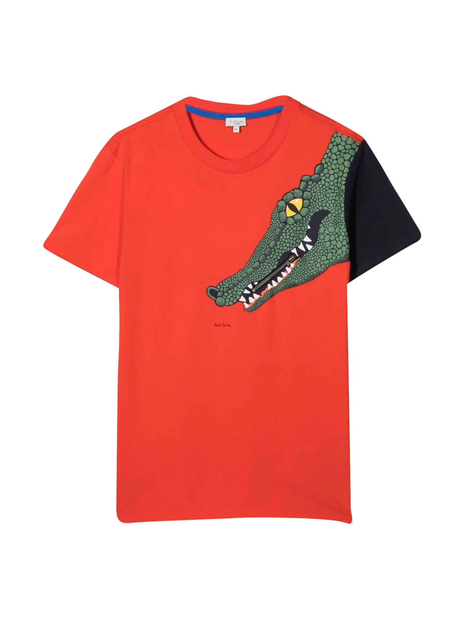 Paul Smith Junior Red Boy T-shirt With Crocodile Print