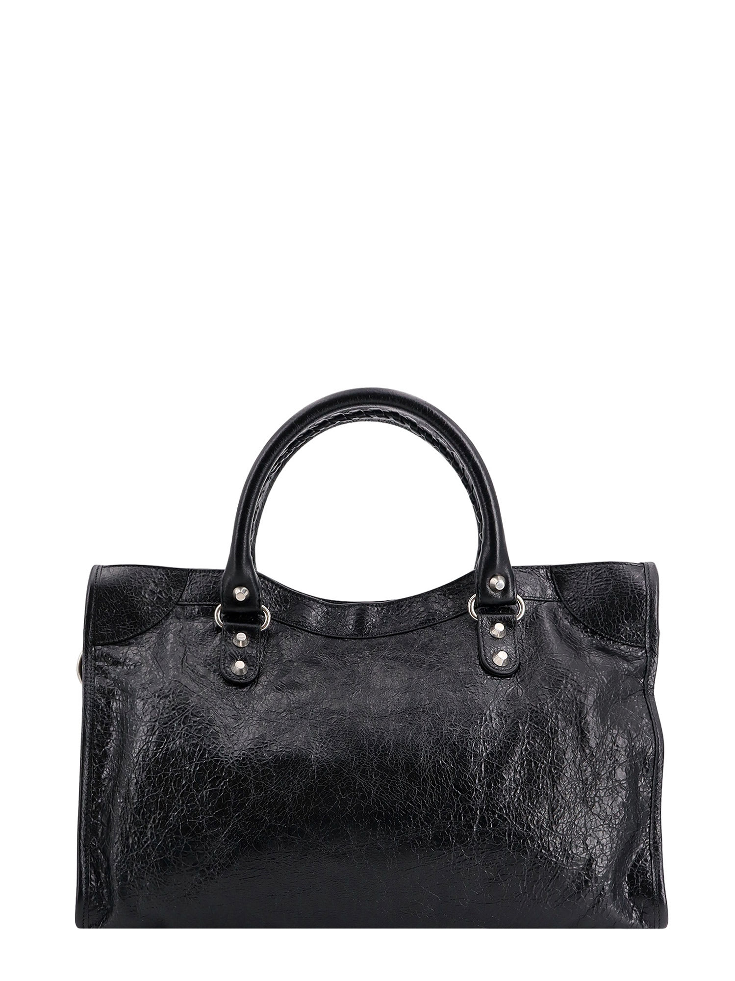 Balenciaga Small Le City Arena Lamb Bag In Black