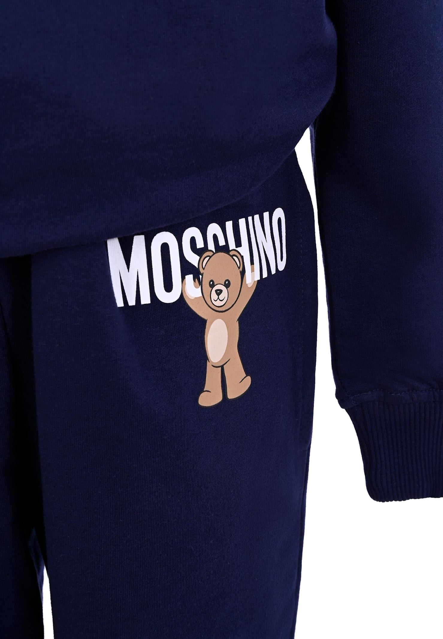 Moschino Blue Suit For Kids With Teddy Bear In Blue