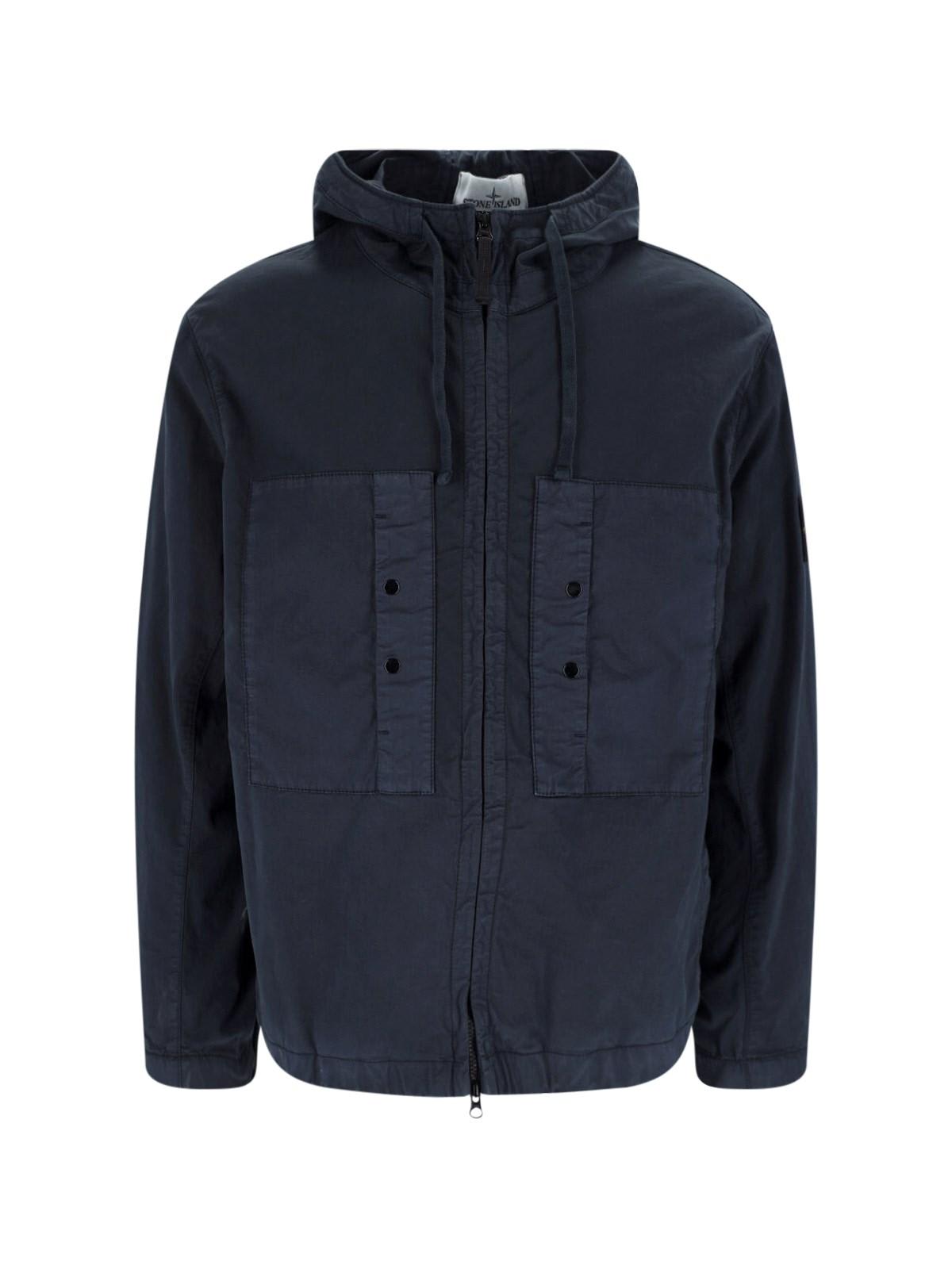 Stone Island Logo Zip Jacket - Stone Island - Modalova