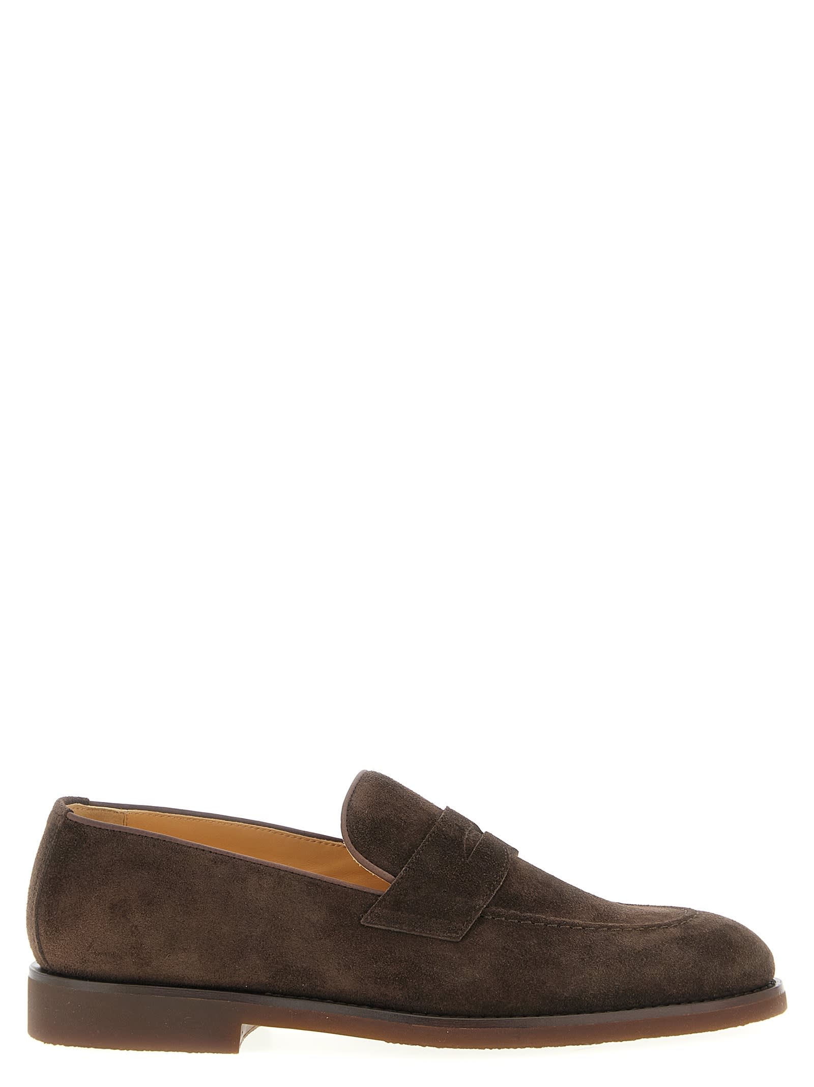 Brunello Cucinelli Suede Loafers In Brown