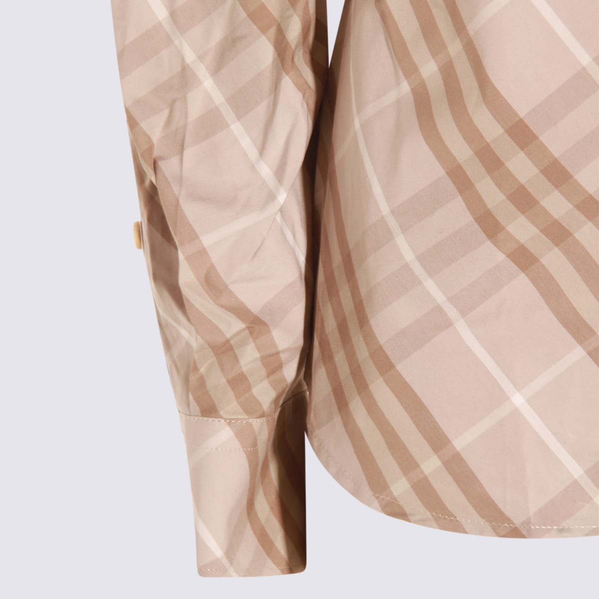 Burberry Shirts Stone Grey Ip Check In Neutral