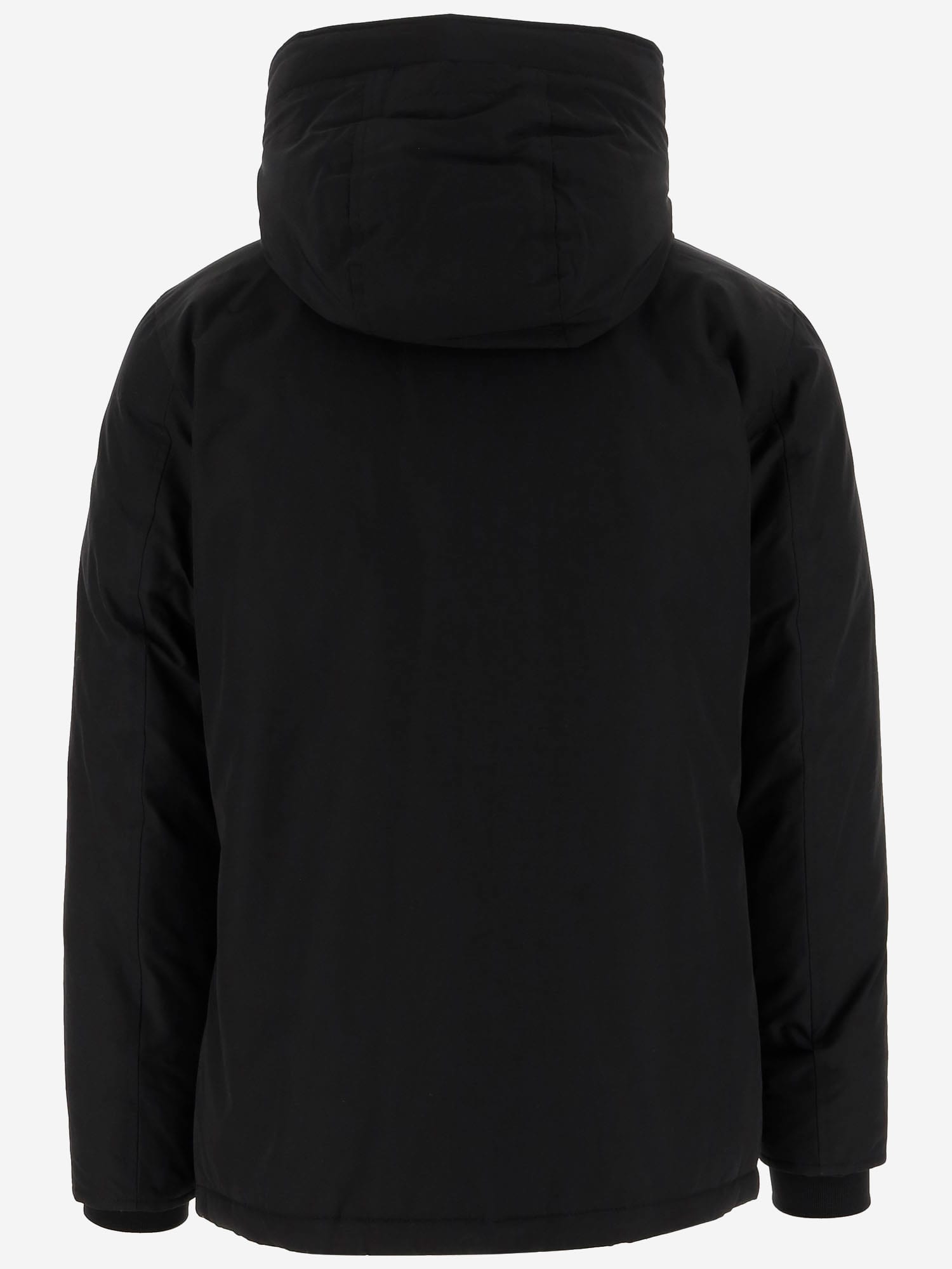 Woolrich Button-fastening Puffer Jacket In Black