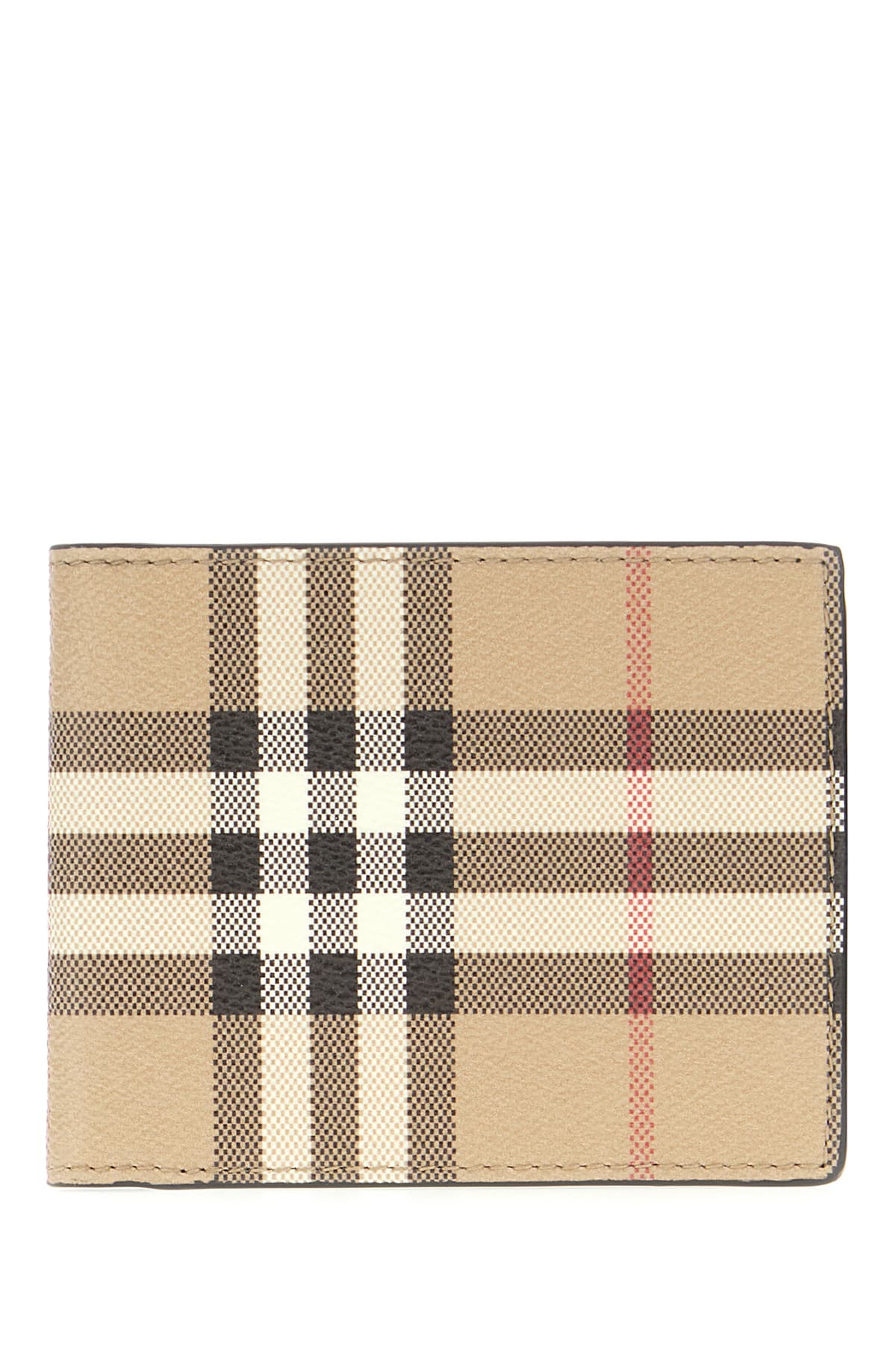 Burberry Printed Fabric Wallet In Archivebeige