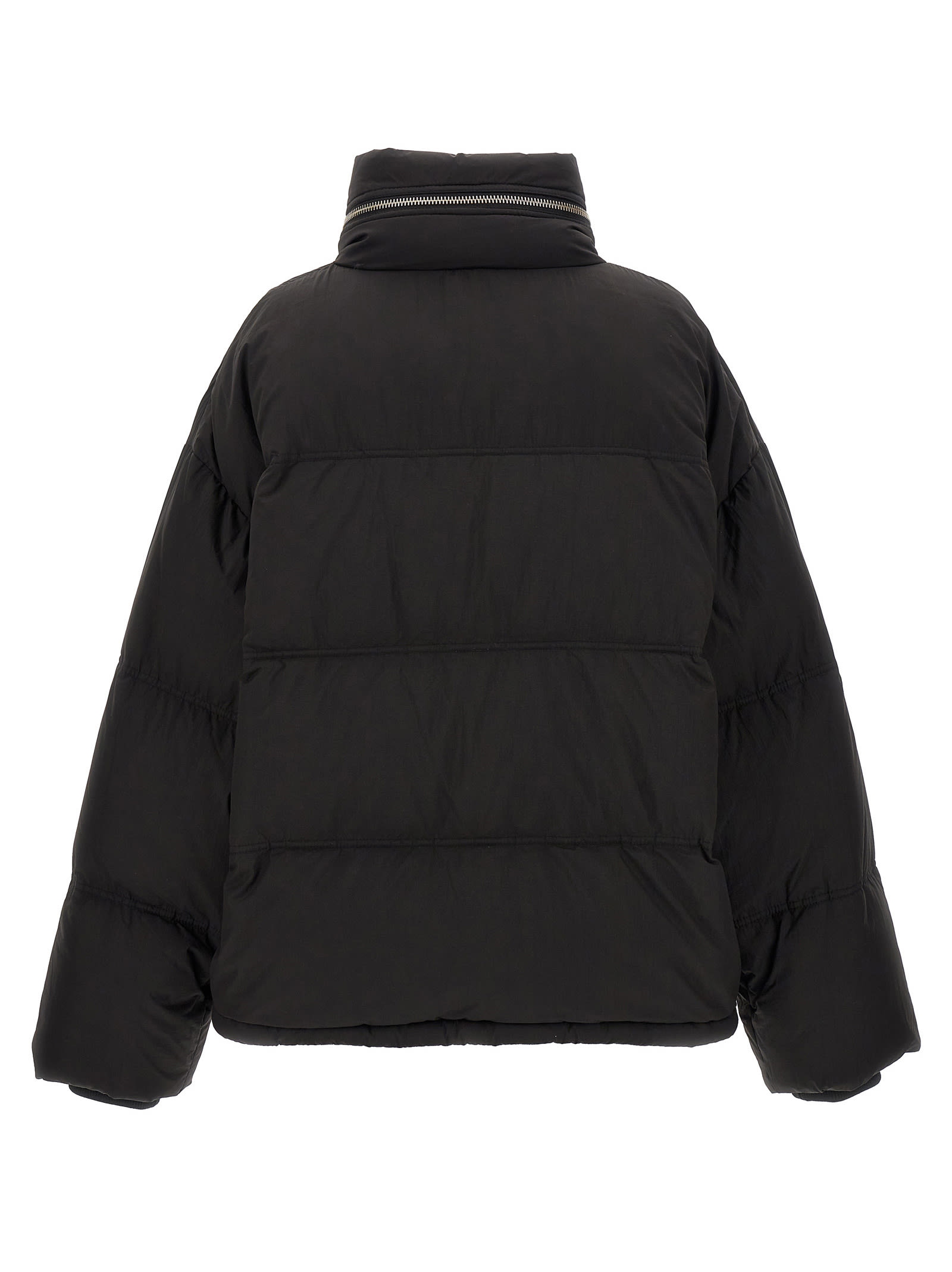 Shop Ami Alexandre Mattiussi Ami De Coeur Down Jacket In Black