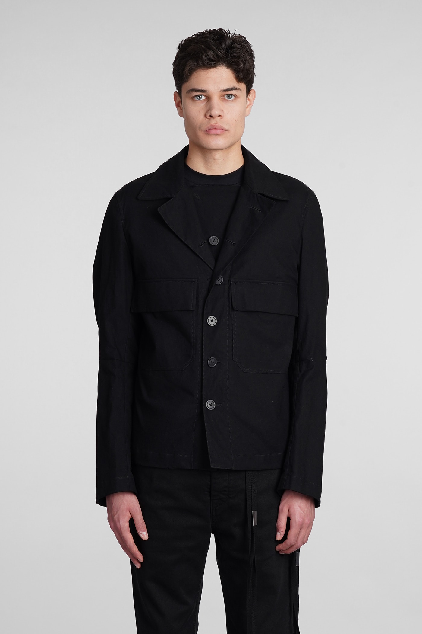 Ann Demeulemeester Casual Jacket In Black Cotton