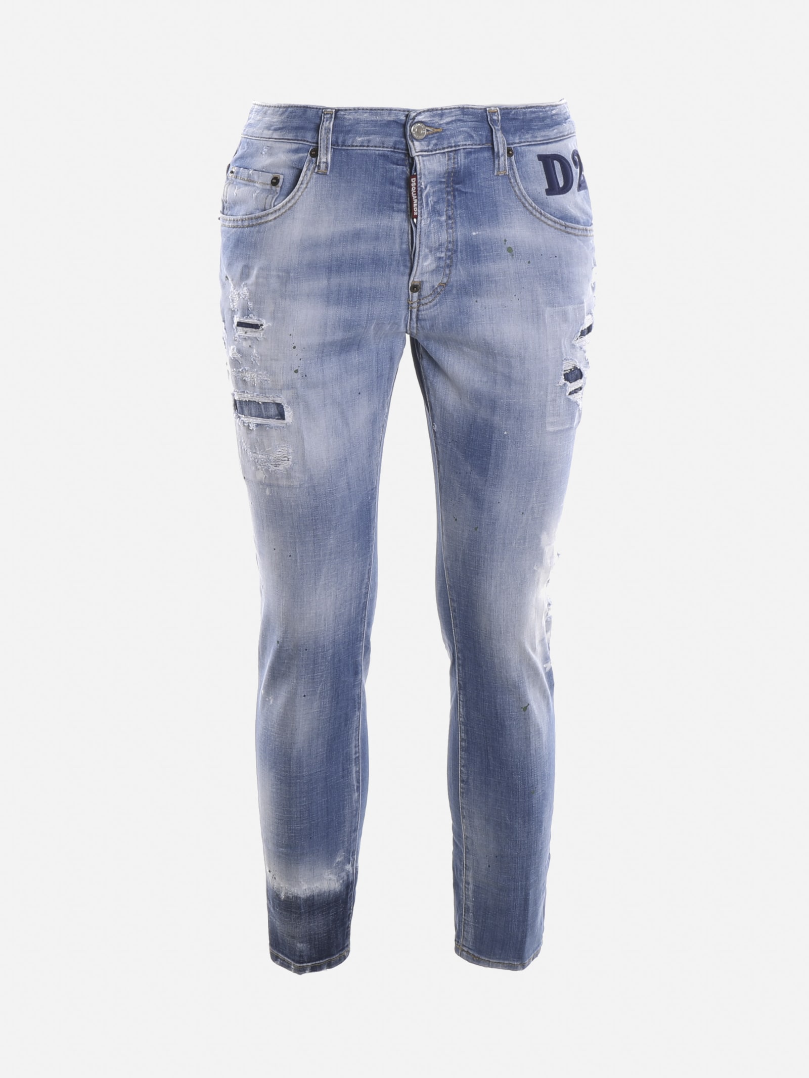 Dsquared2 Cotton Skater Washed Jeans