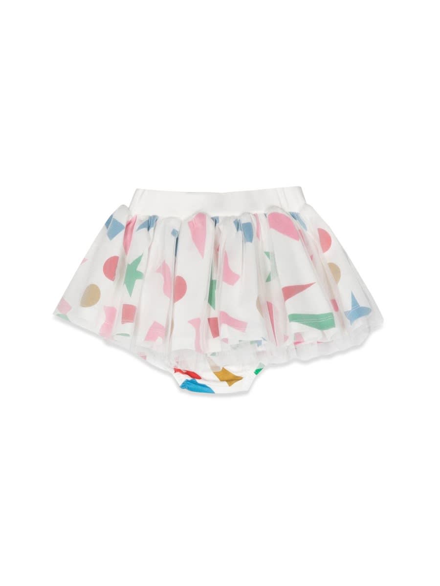 Shop Stella Mccartney Skirt With Coulottes In Multicolour