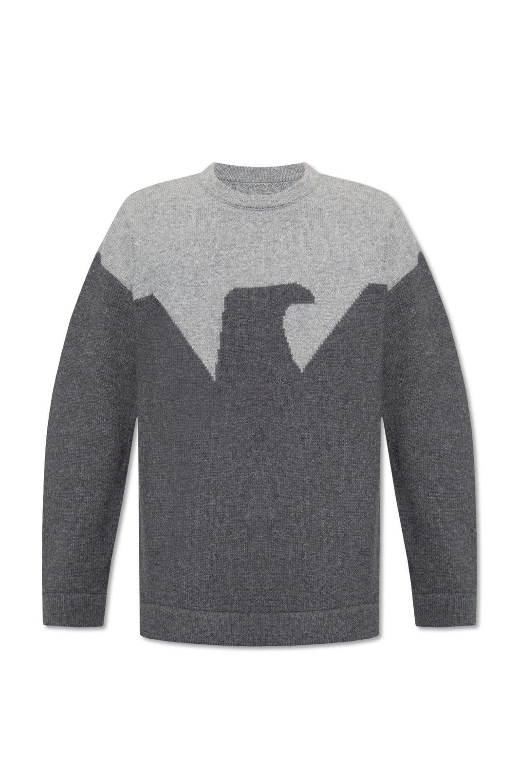 Emporio Armani Wool Sweater In Grig Sc/gri