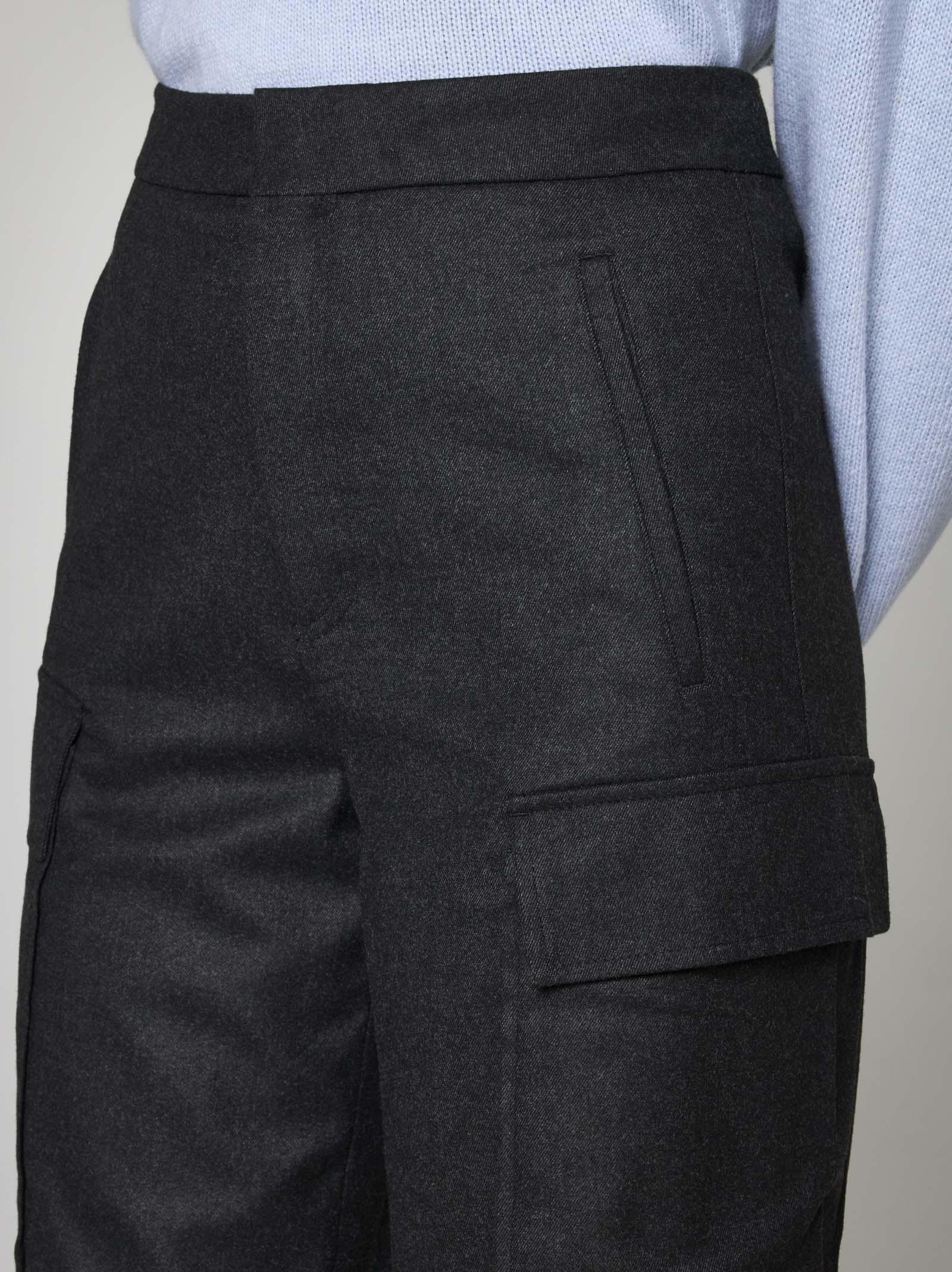 Shop Filippa K Flannel Cargo Trousers In Grey
