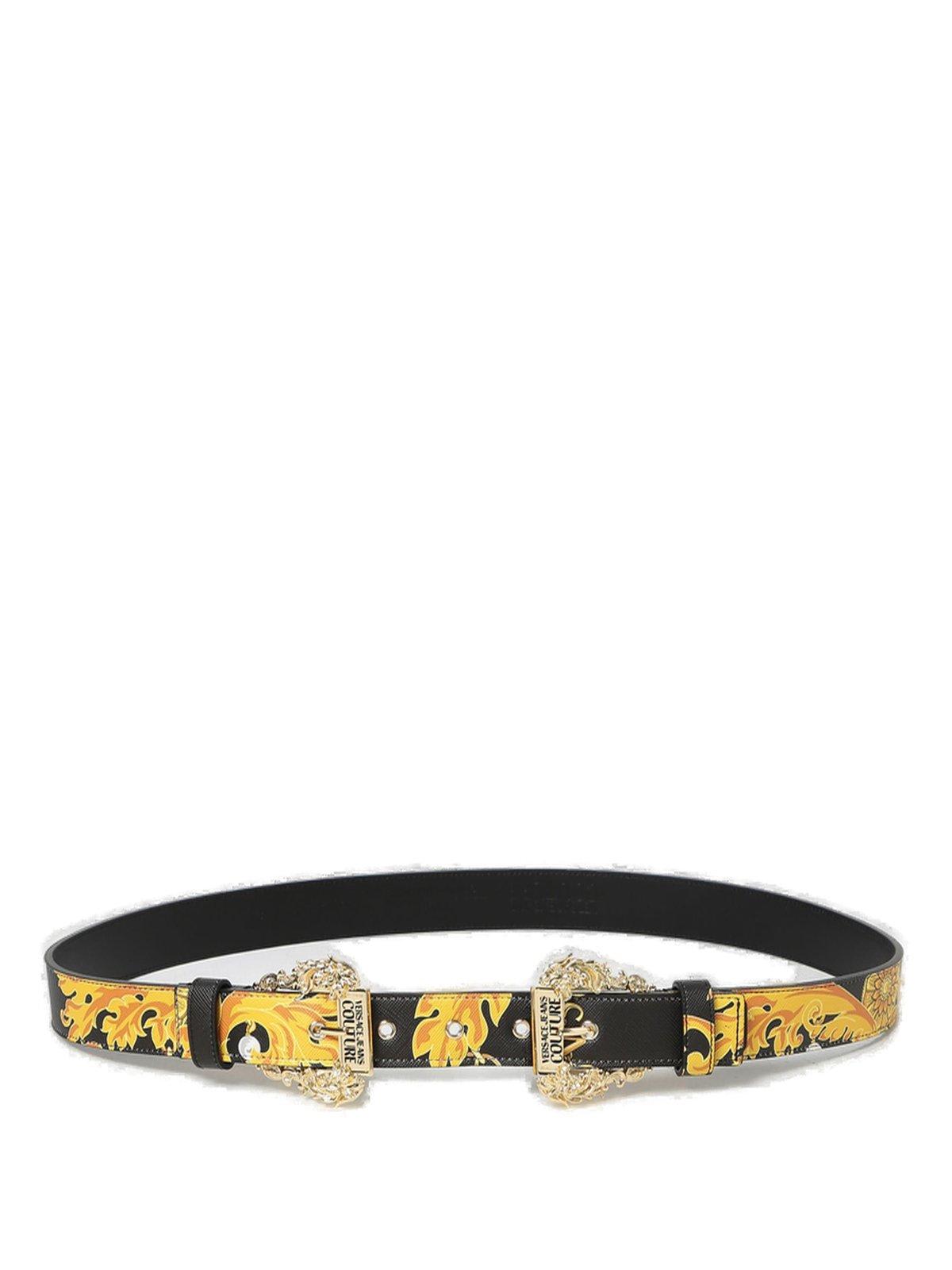 VERSACE JEANS COUTURE BAROQUE PATTERNED BUCKLE BELT VERSACE JEANS COUTURE