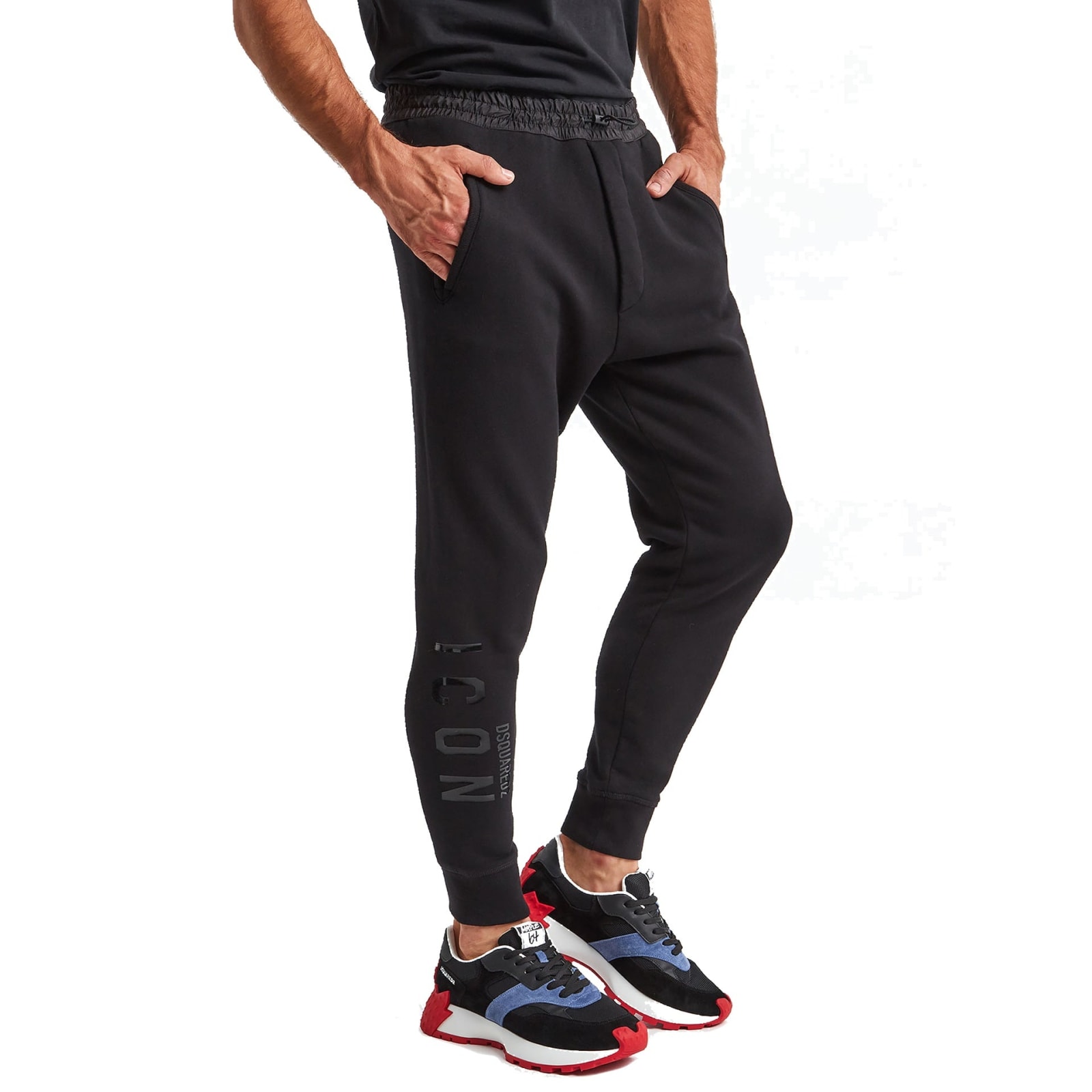 Shop Dsquared2 Cotton Logo Sweatpants In Black