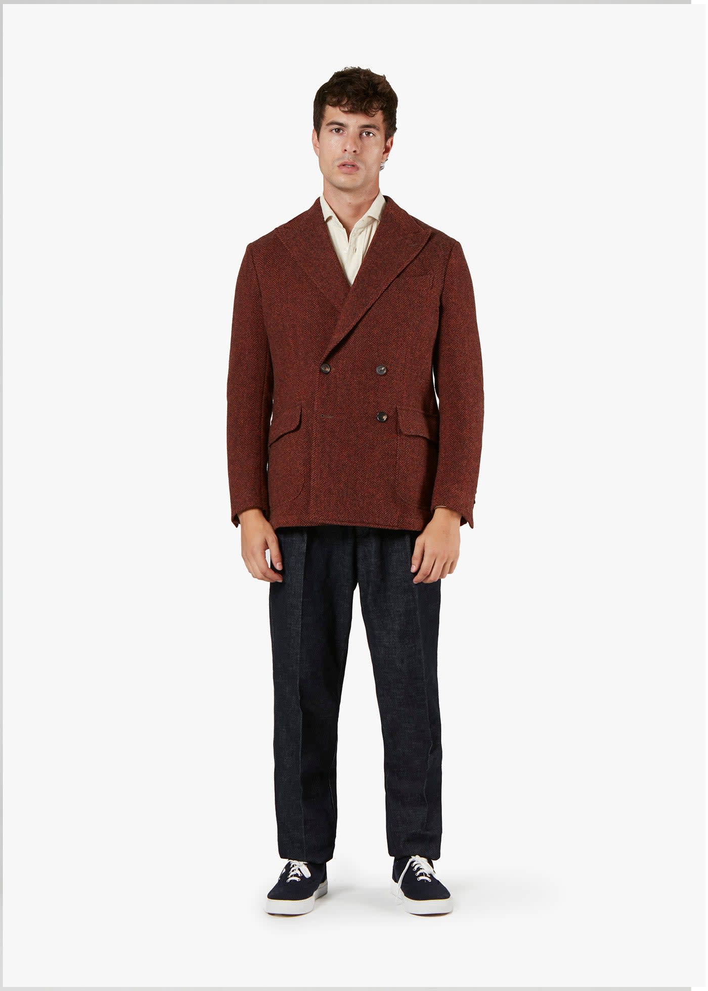 Doppiaa Aartemisia Double-breasted Jacket In Burgundy