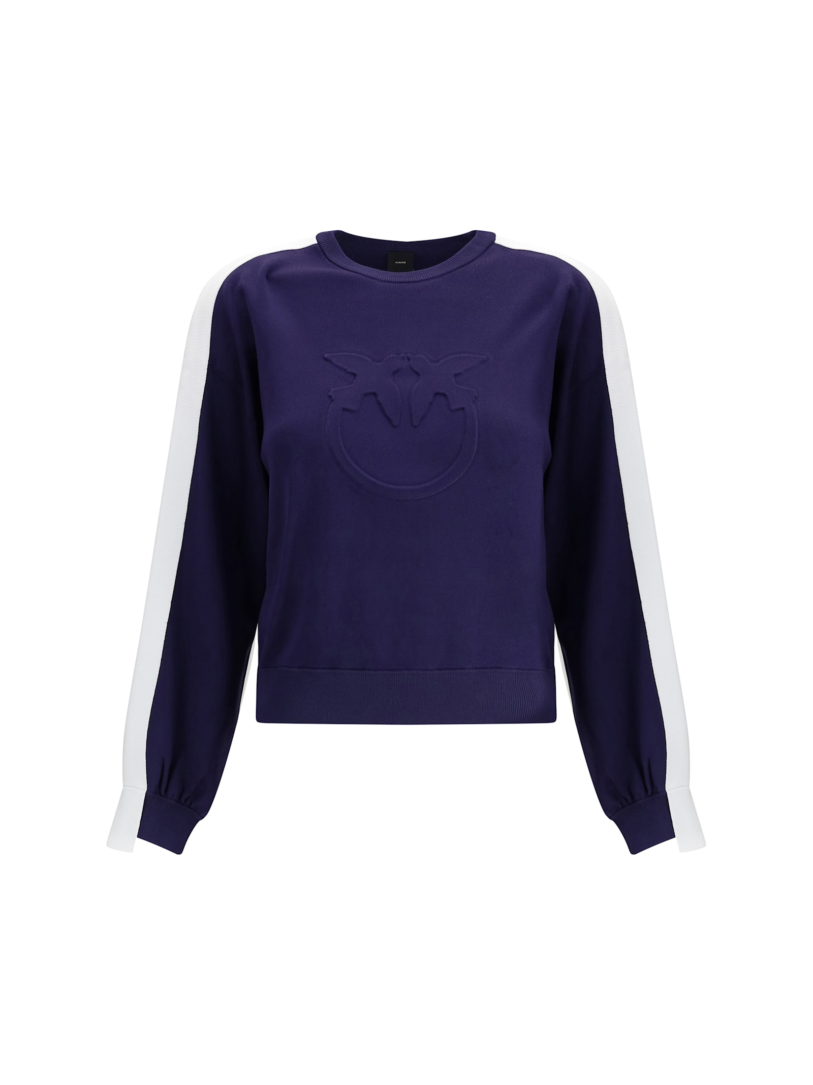 Pinko Knit Crewneck Sweatshirt With Embossed Logo