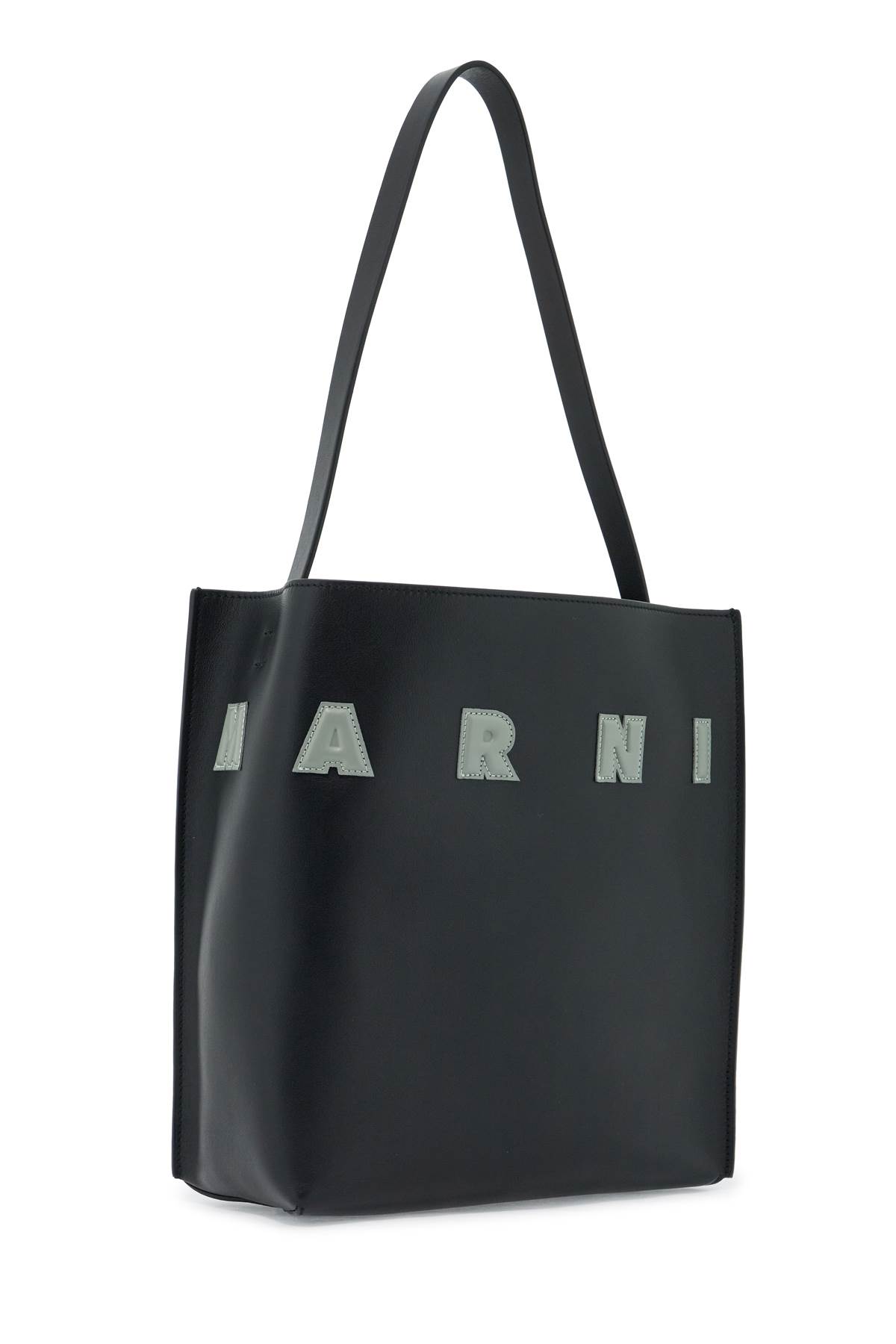 Shop Marni Museo Small Hobo Bag In Black/steppe (black)