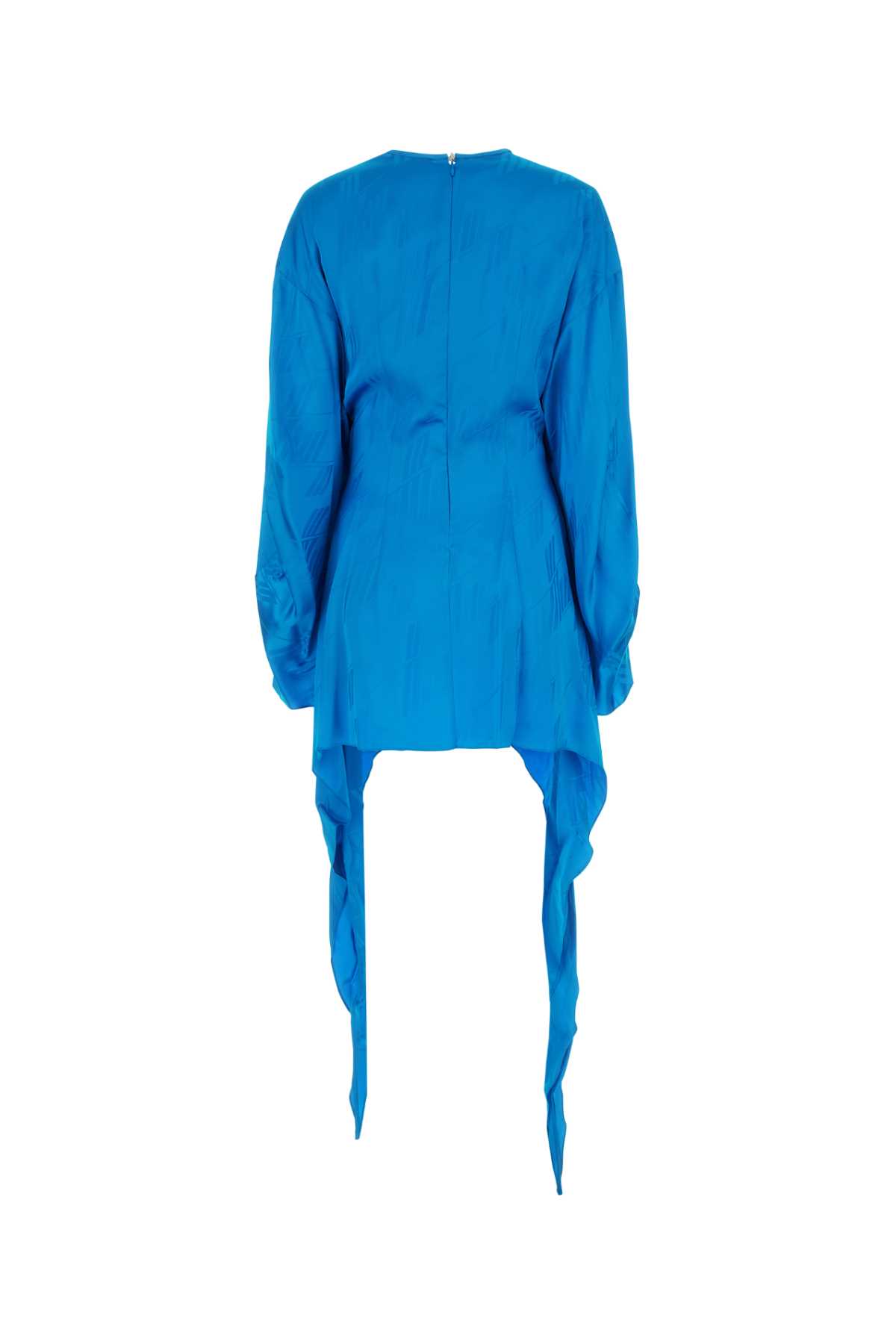 Attico Light-blue Satin Louie Dress In Capriblue