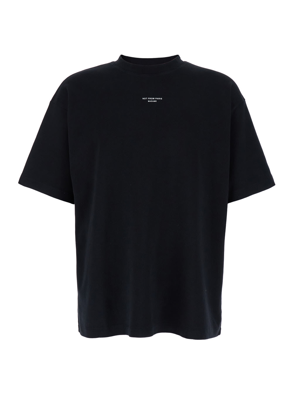 slogan Classique Black Classic T-shirt With Logo Print In Cotton Blend Man