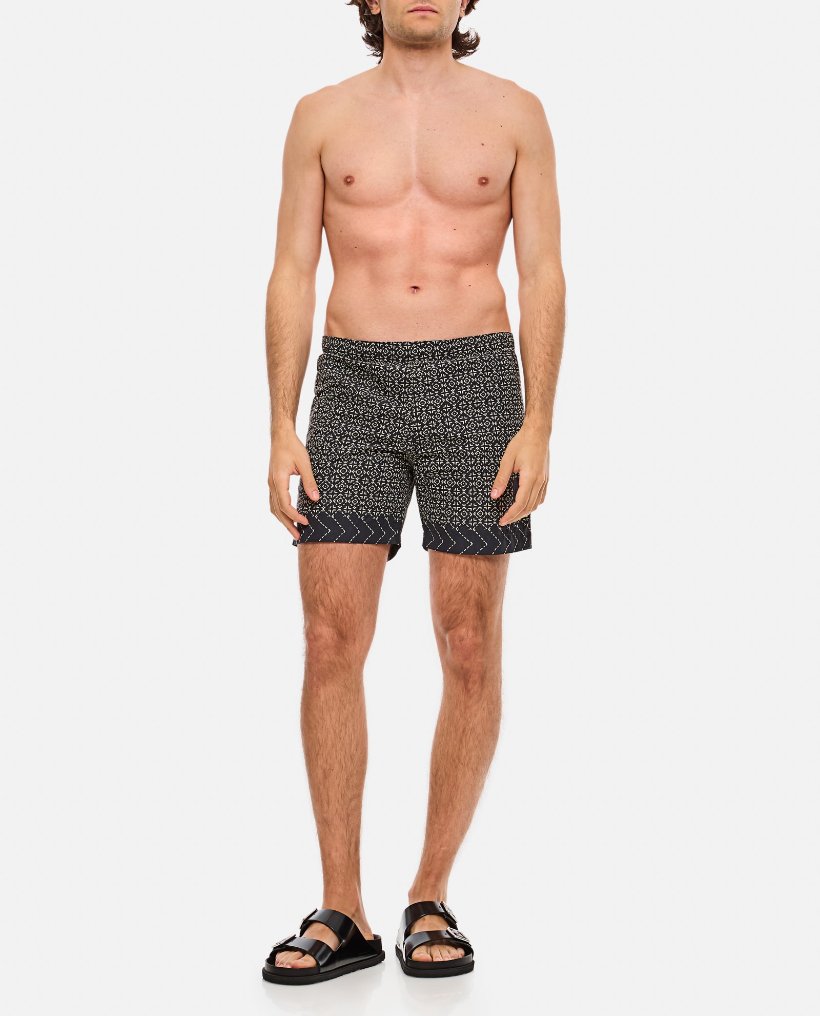 Shop C.p. Company Flatt Nylon Baja Swim Shorts In Black
