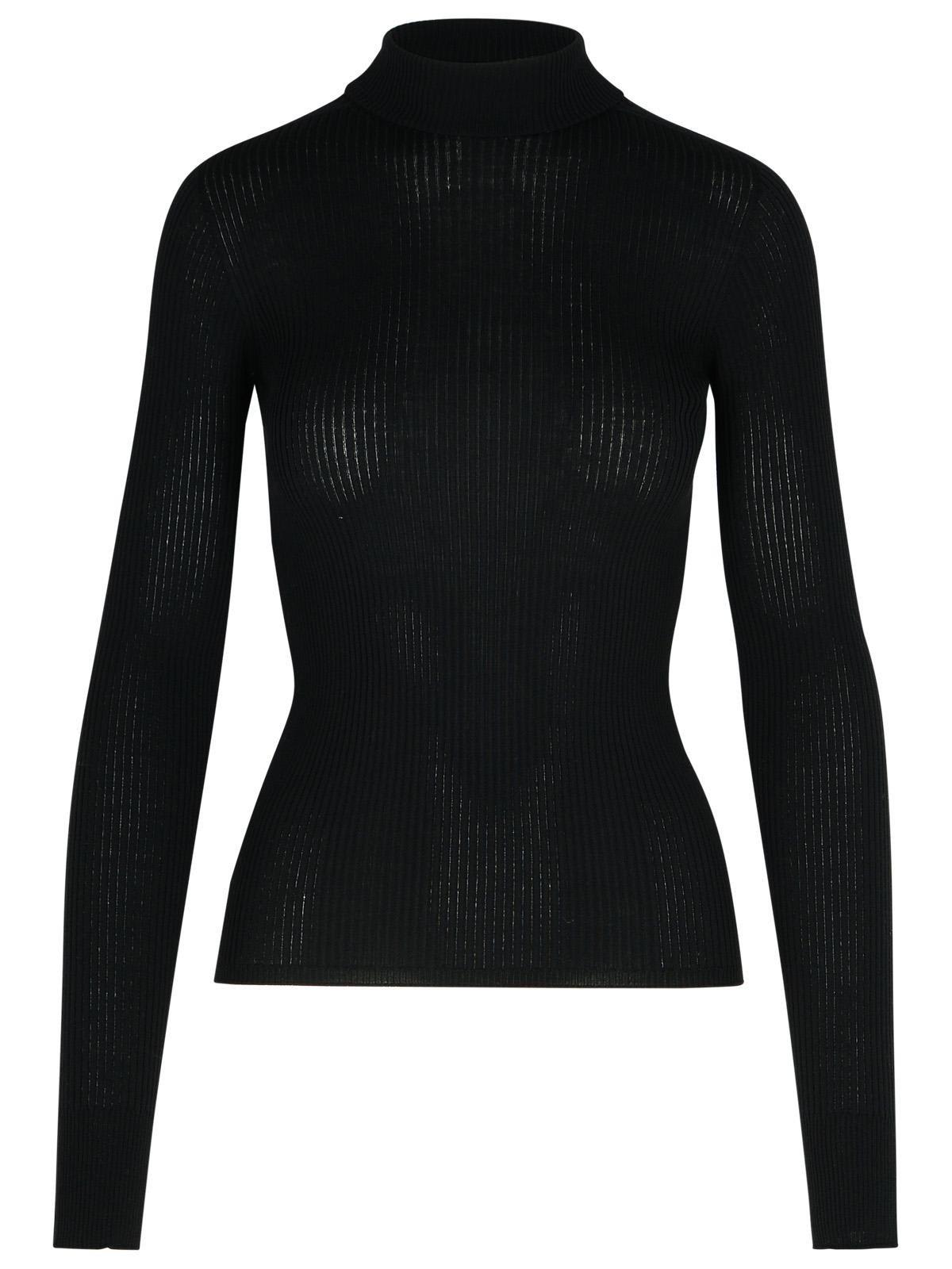 Shop Sportmax Turtleneck Long-sleeved Jumper In Black