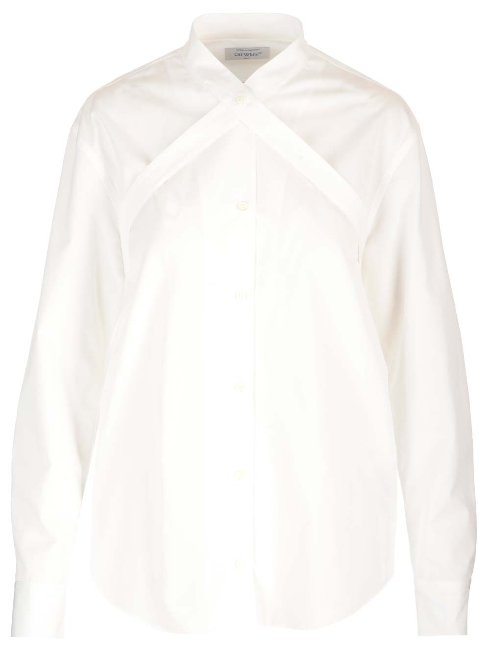 OFF-WHITE CUT- OUT POPELINE SHIRT